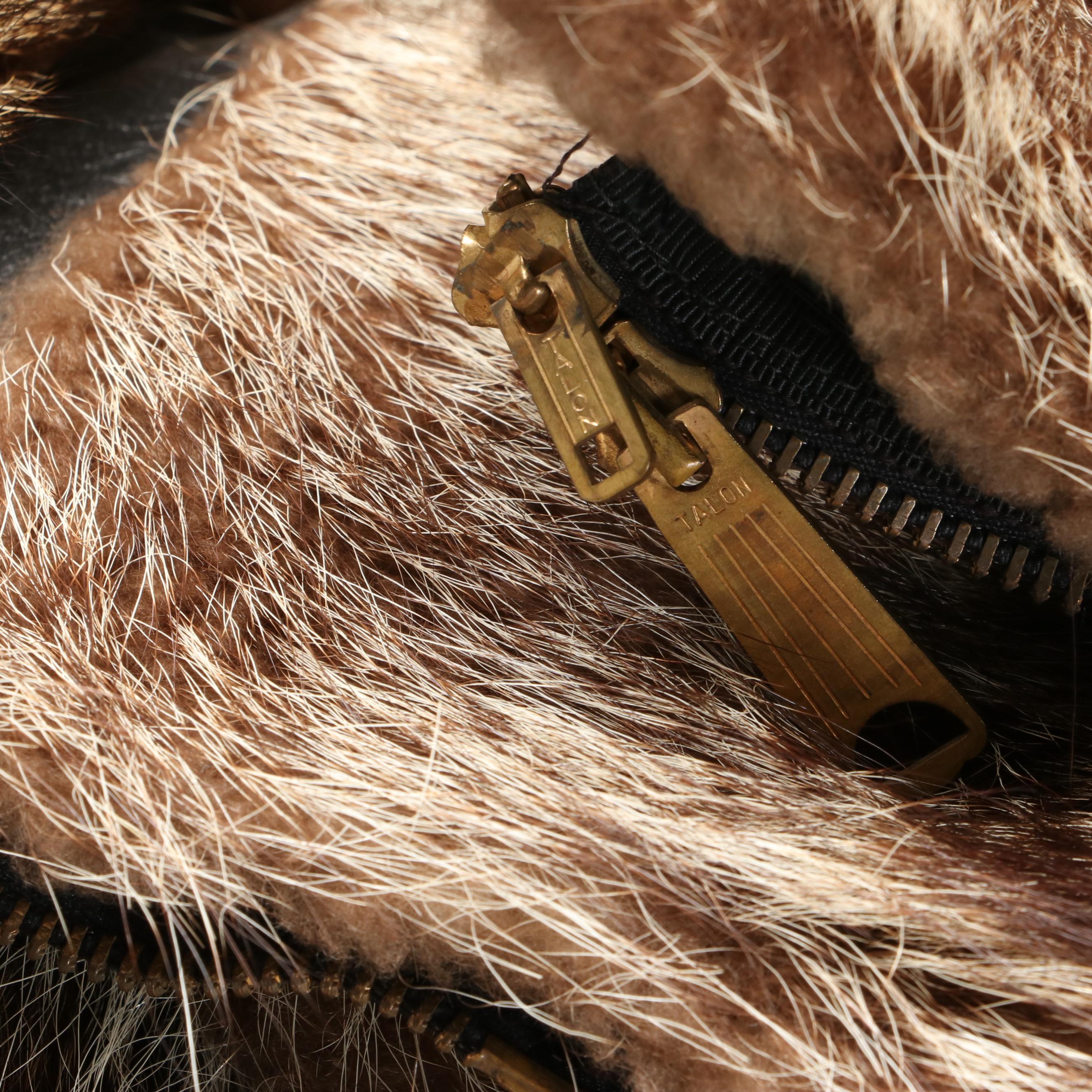 Mr. Fred Design for Fur & Sport Raccoon Fur and Leather Coat