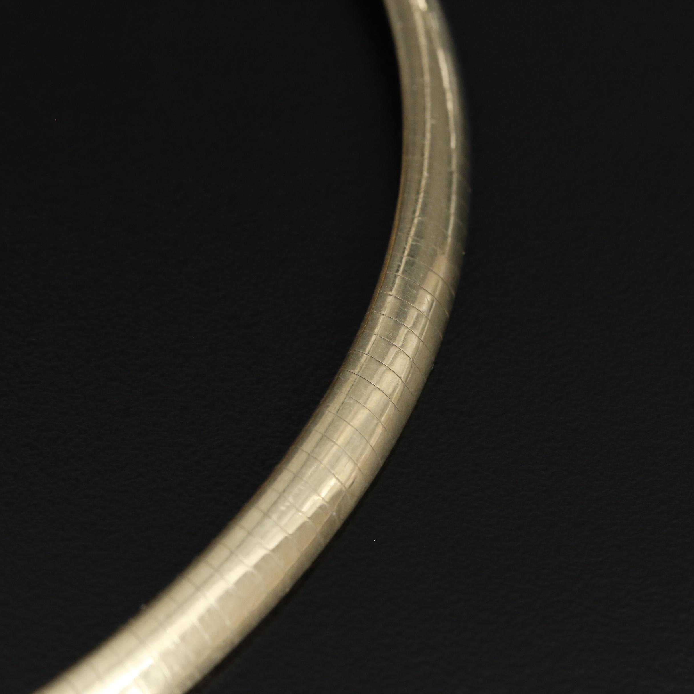 14K Gold Omega Chain Necklace