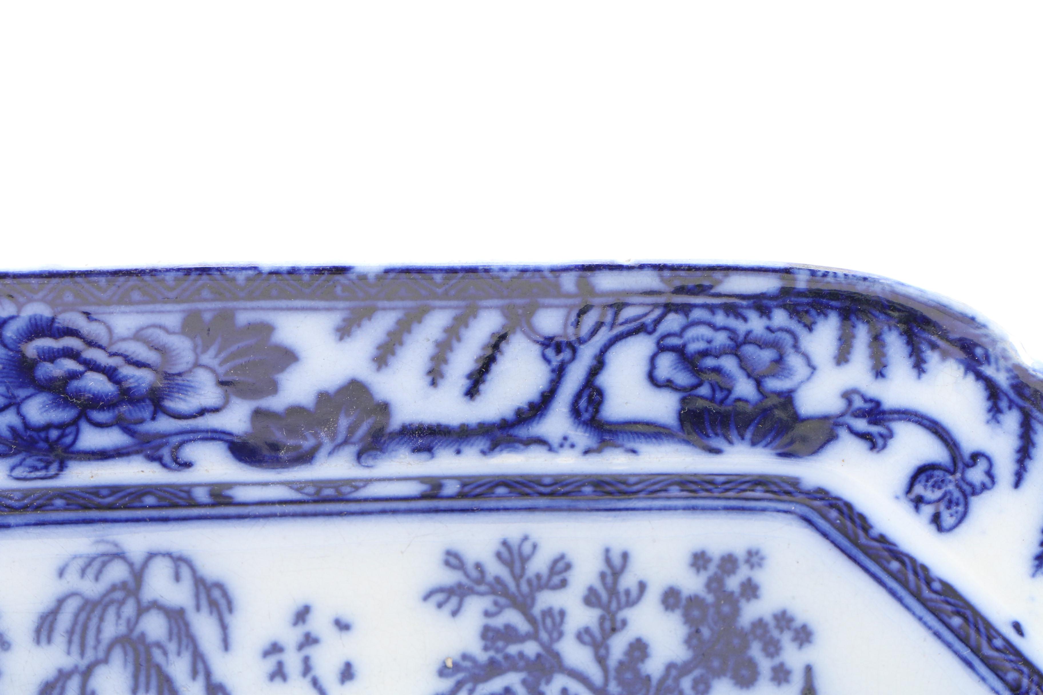 Charles Meigh Staffordshire Pottery "Hong Kong" Ironstone Platter with Others