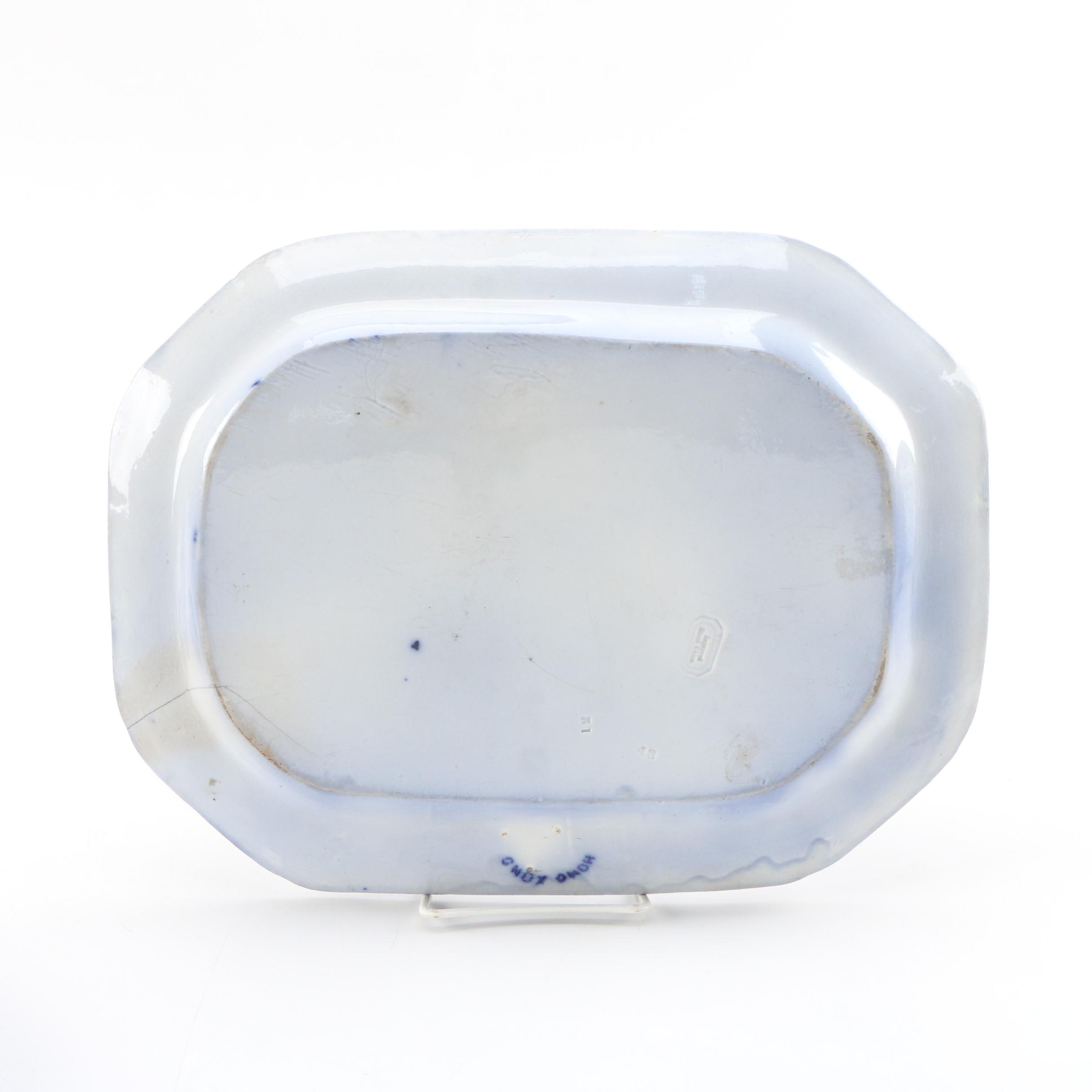 Charles Meigh Staffordshire Pottery "Hong Kong" Ironstone Platter with Others