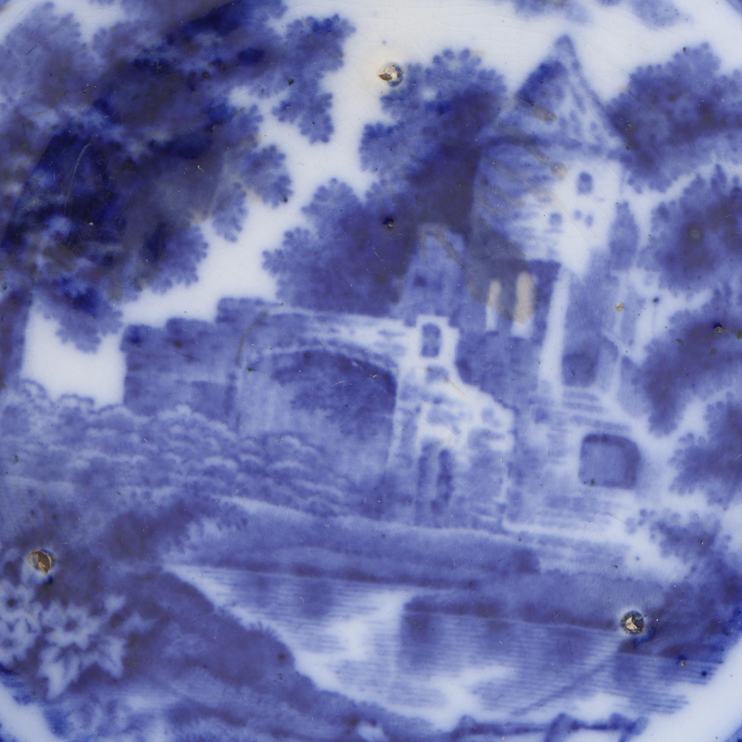 Charles Meigh Staffordshire Pottery "Hong Kong" Ironstone Platter with Others