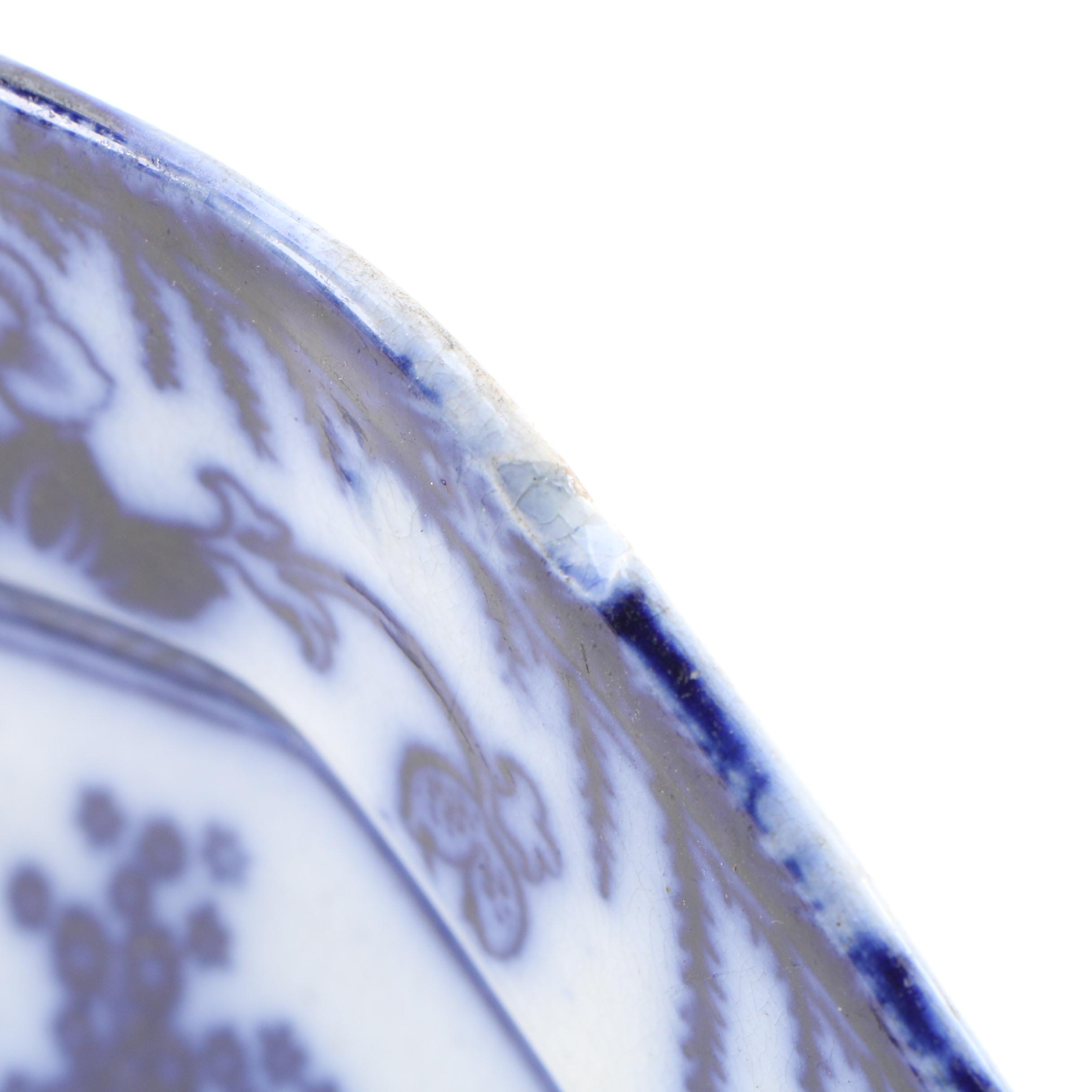 Charles Meigh Staffordshire Pottery "Hong Kong" Ironstone Platter with Others