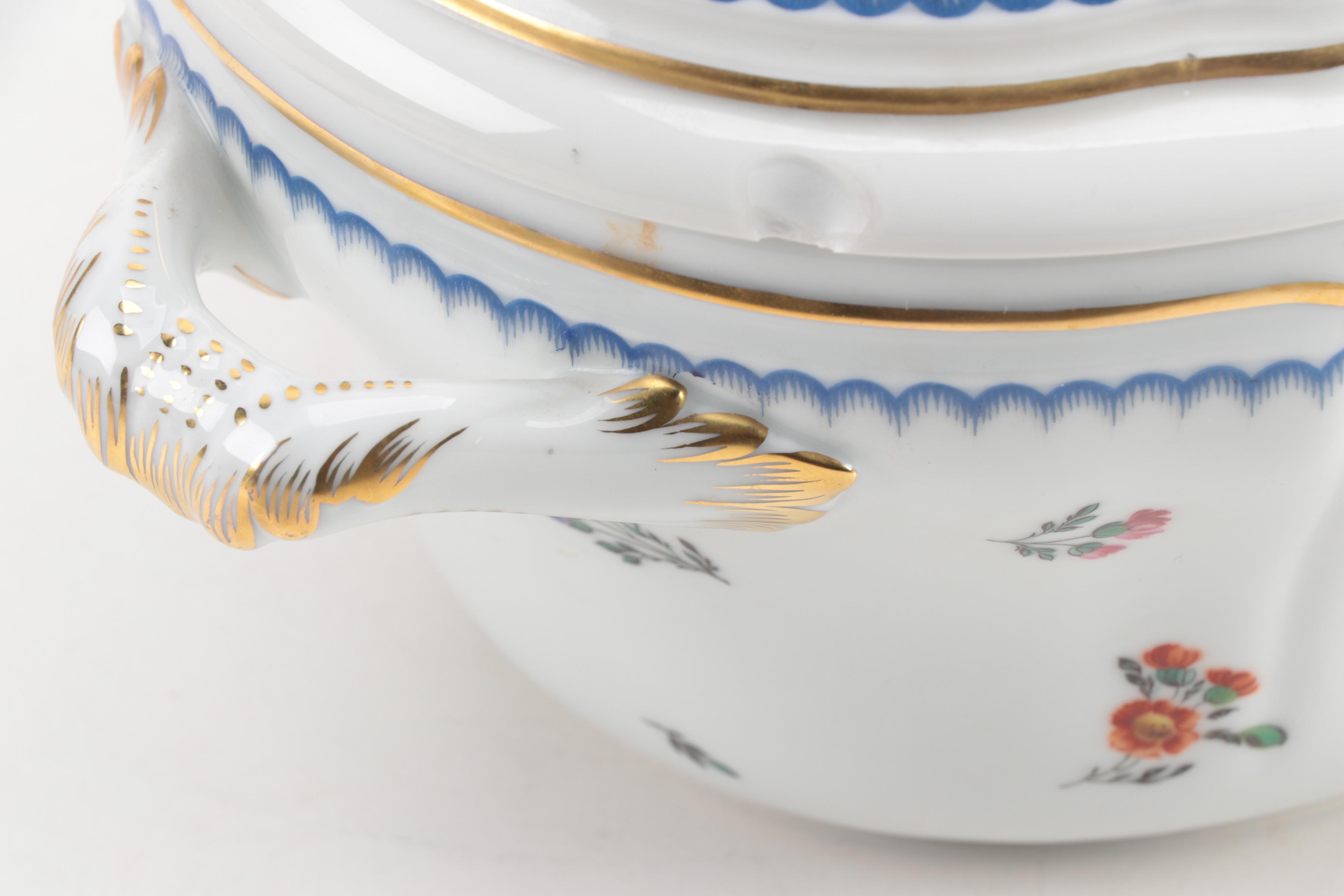 Richard Ginori "Perugia" and "Italian Fruits" Porcelain Tureen and Tea Ware