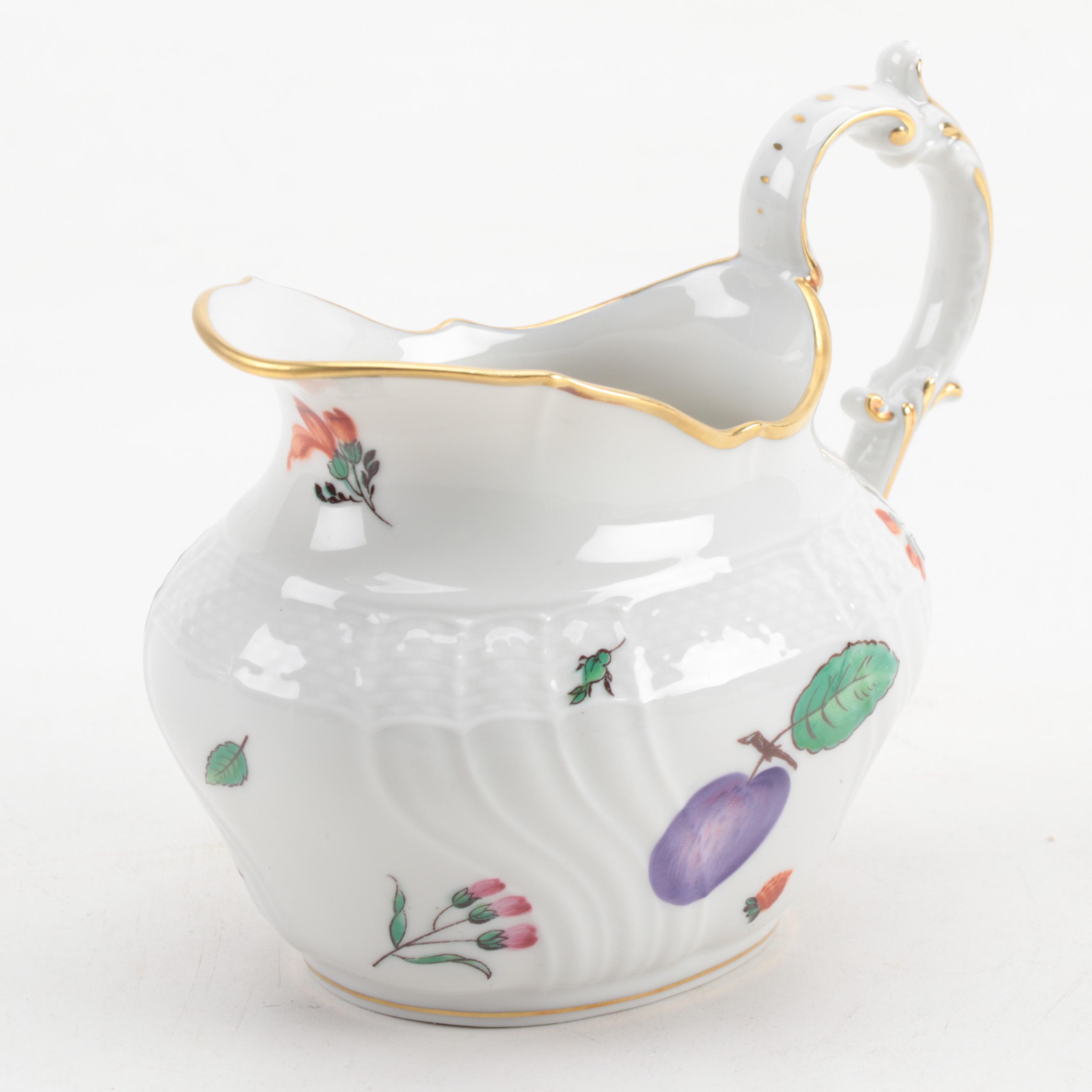 Richard Ginori "Perugia" and "Italian Fruits" Porcelain Tureen and Tea Ware
