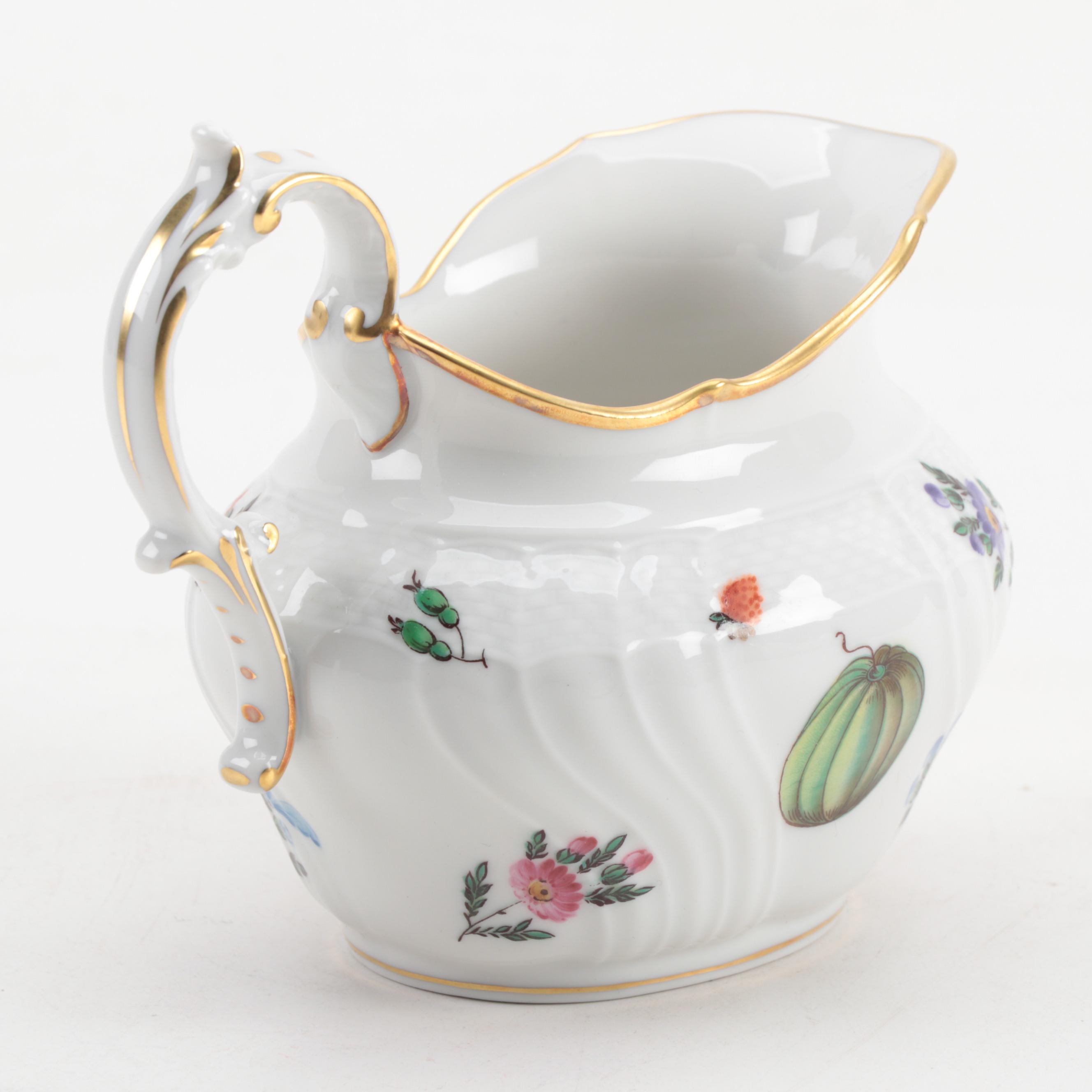 Richard Ginori "Perugia" and "Italian Fruits" Porcelain Tureen and Tea Ware