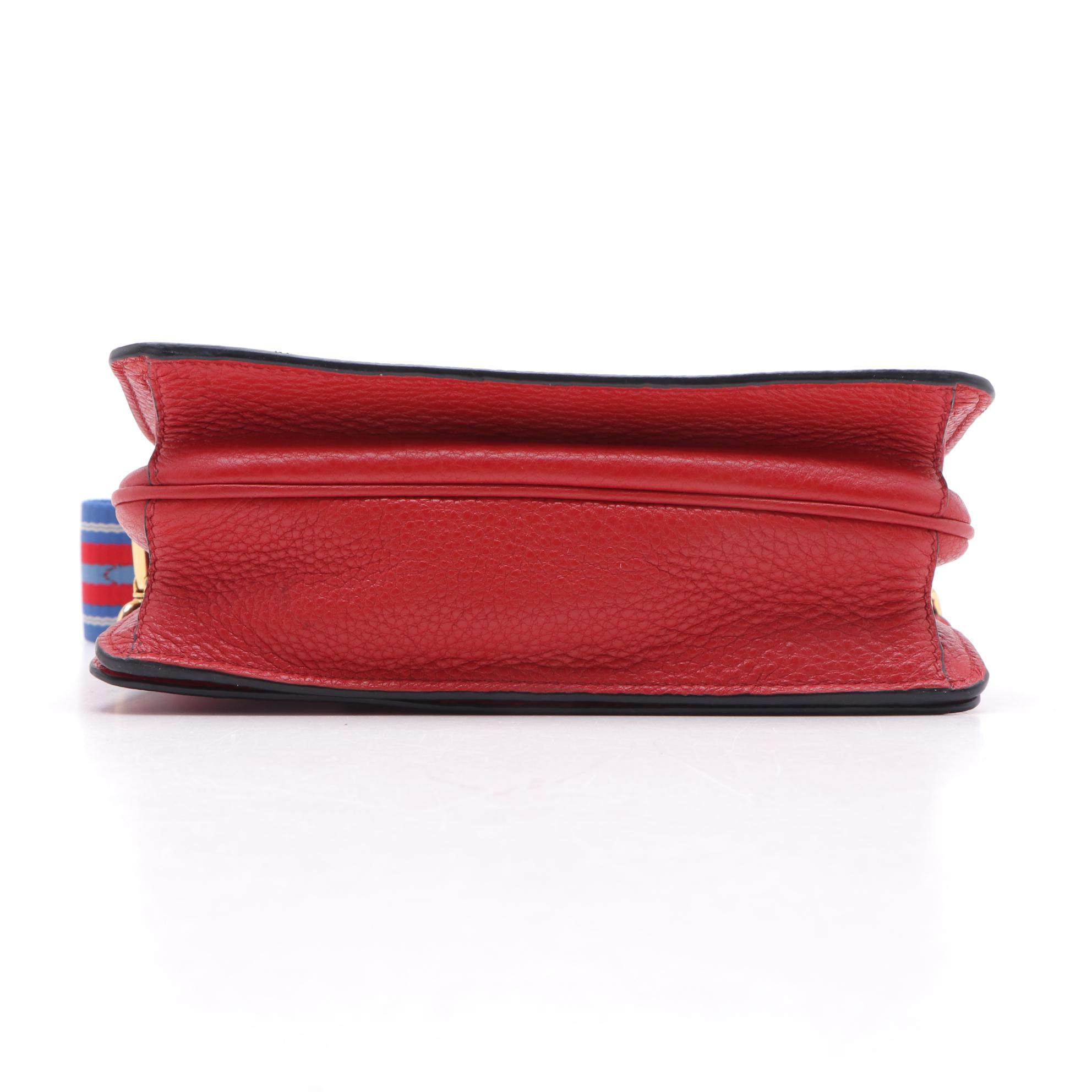 Prada Crossbody Bag in Red Vitello Daino Leather