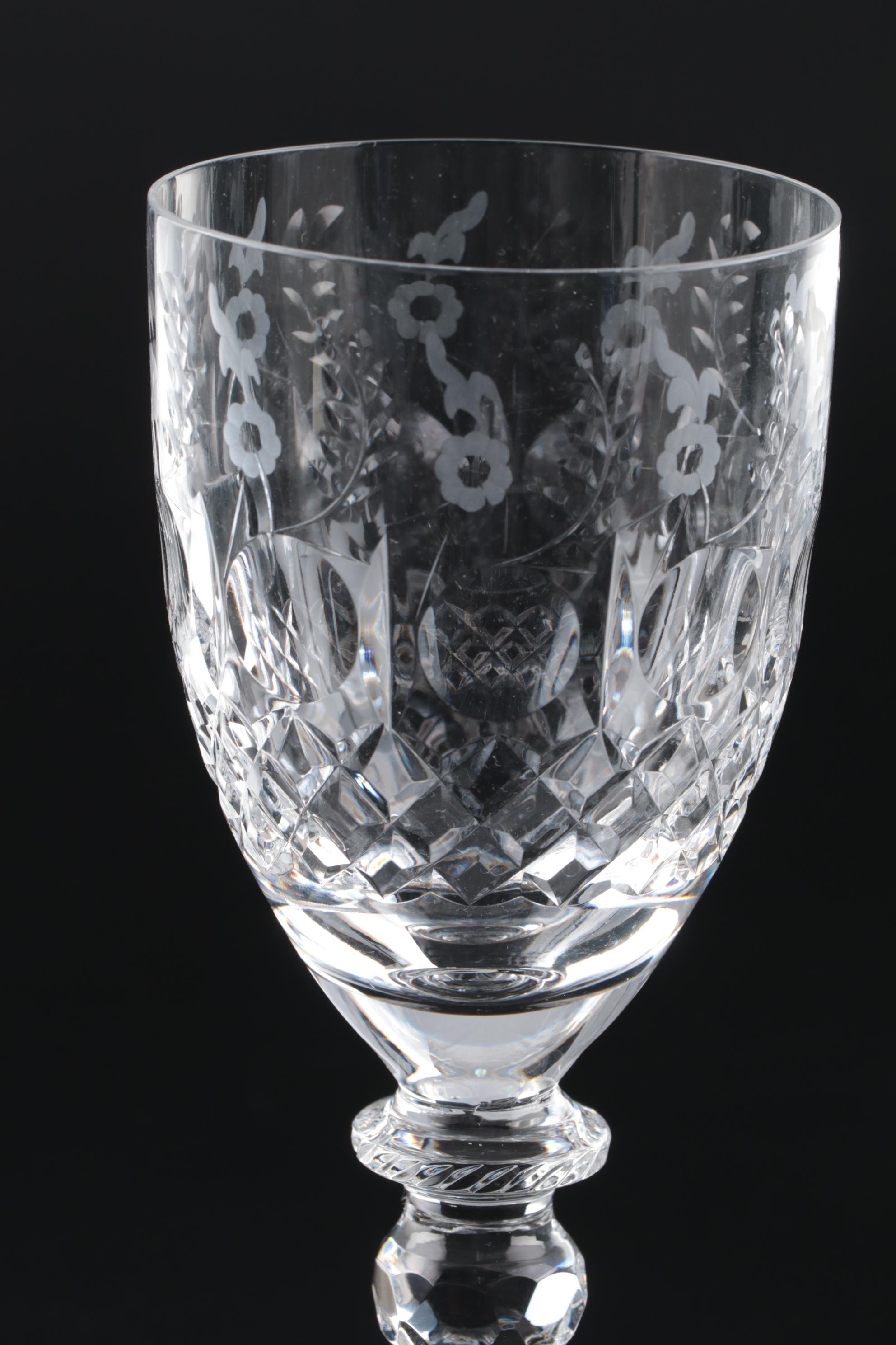 Rogaska "Gallia" Lead Crystal Water Goblets, 1969 - 2015