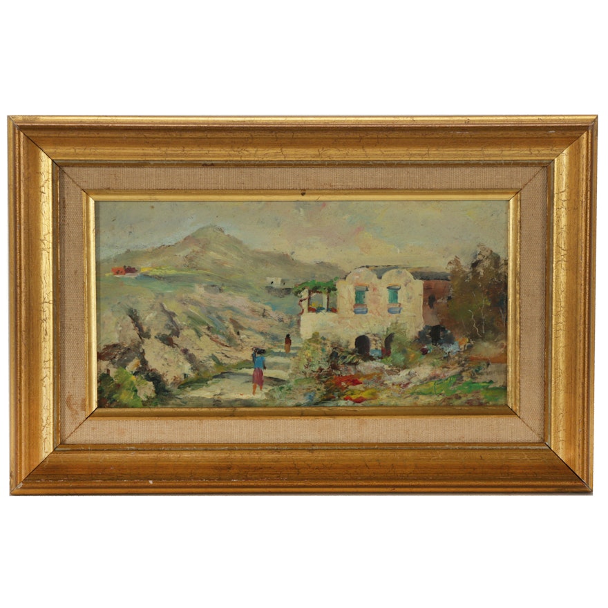 Landscape Oil Painting, Mid 20th Century