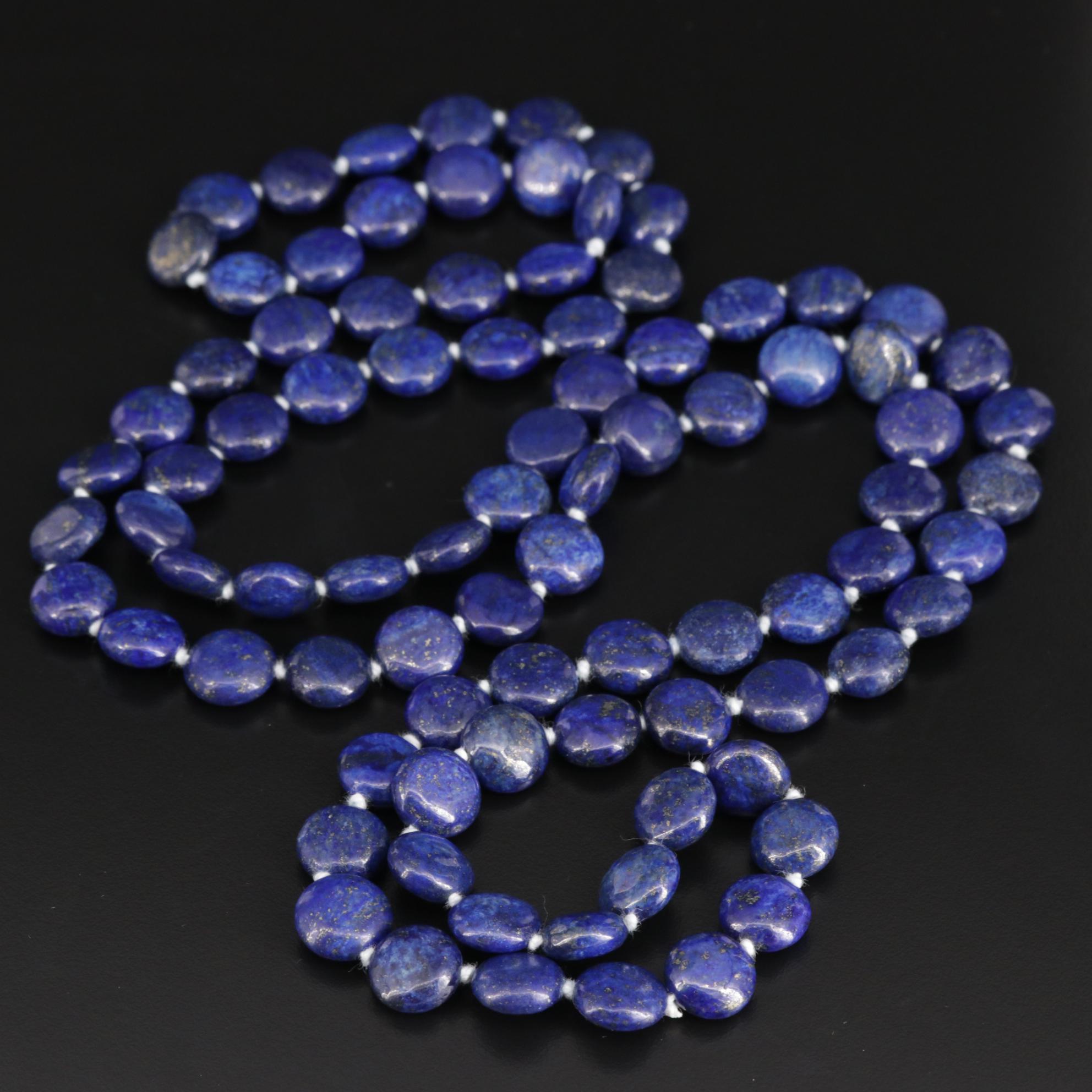 Lapis Lazuli Endless Beaded Necklace