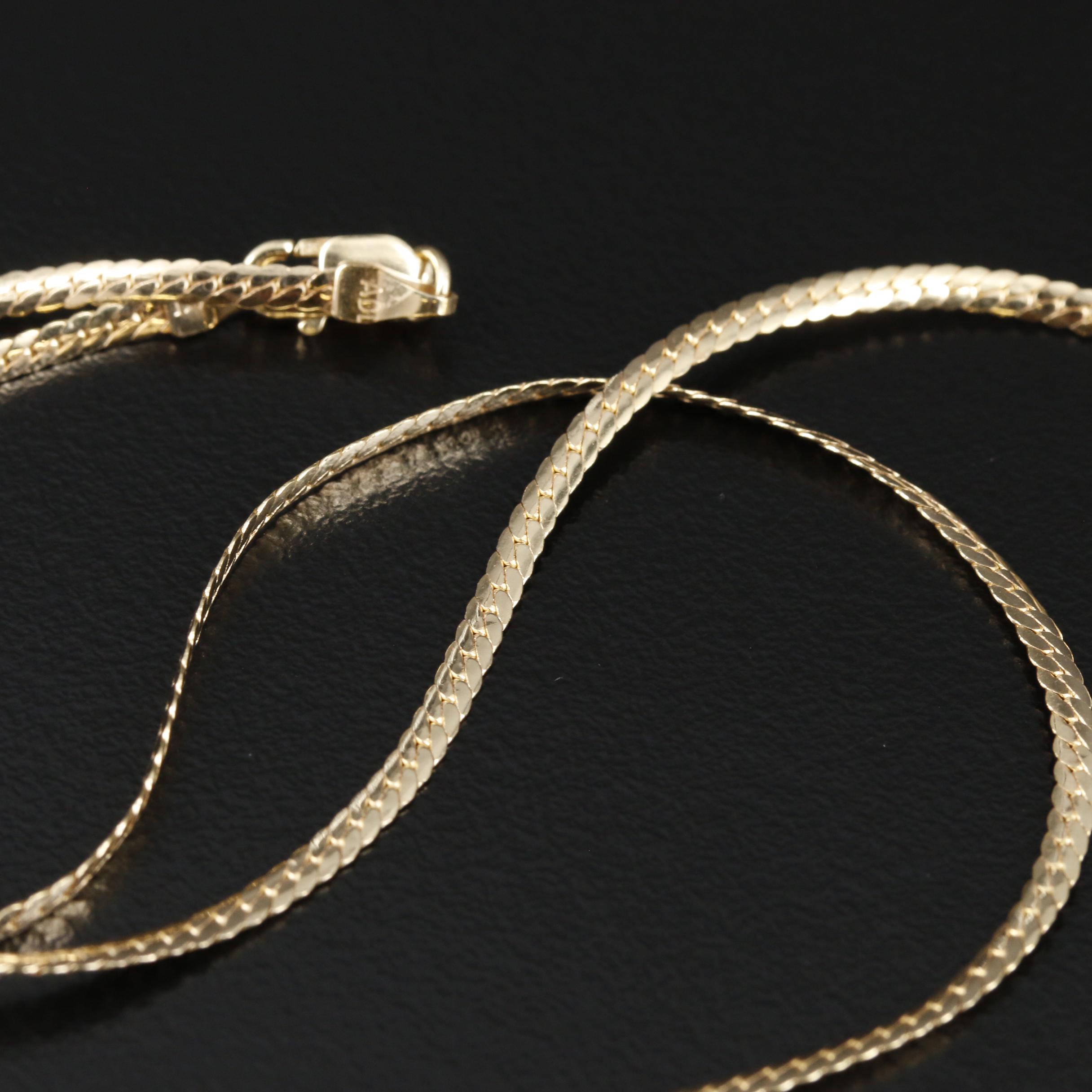 14K Black Onyx and Diamond Pendant Necklace