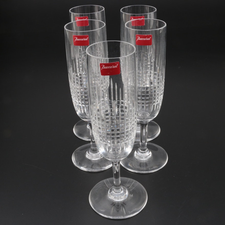 Baccarat "Nancy" Crystal Champagne Flutes