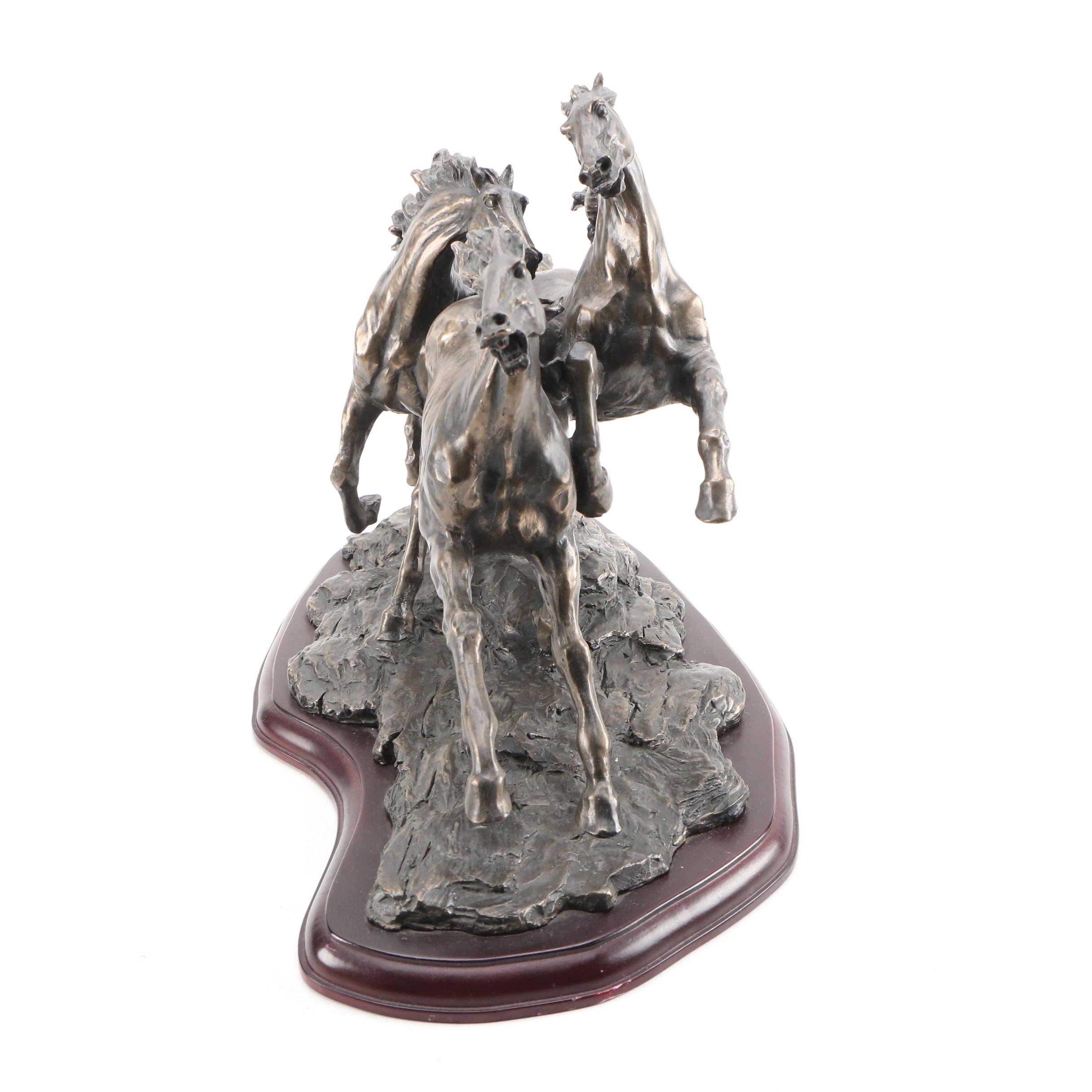 Veronese Bronze Sculpture of Running Horses, 1998