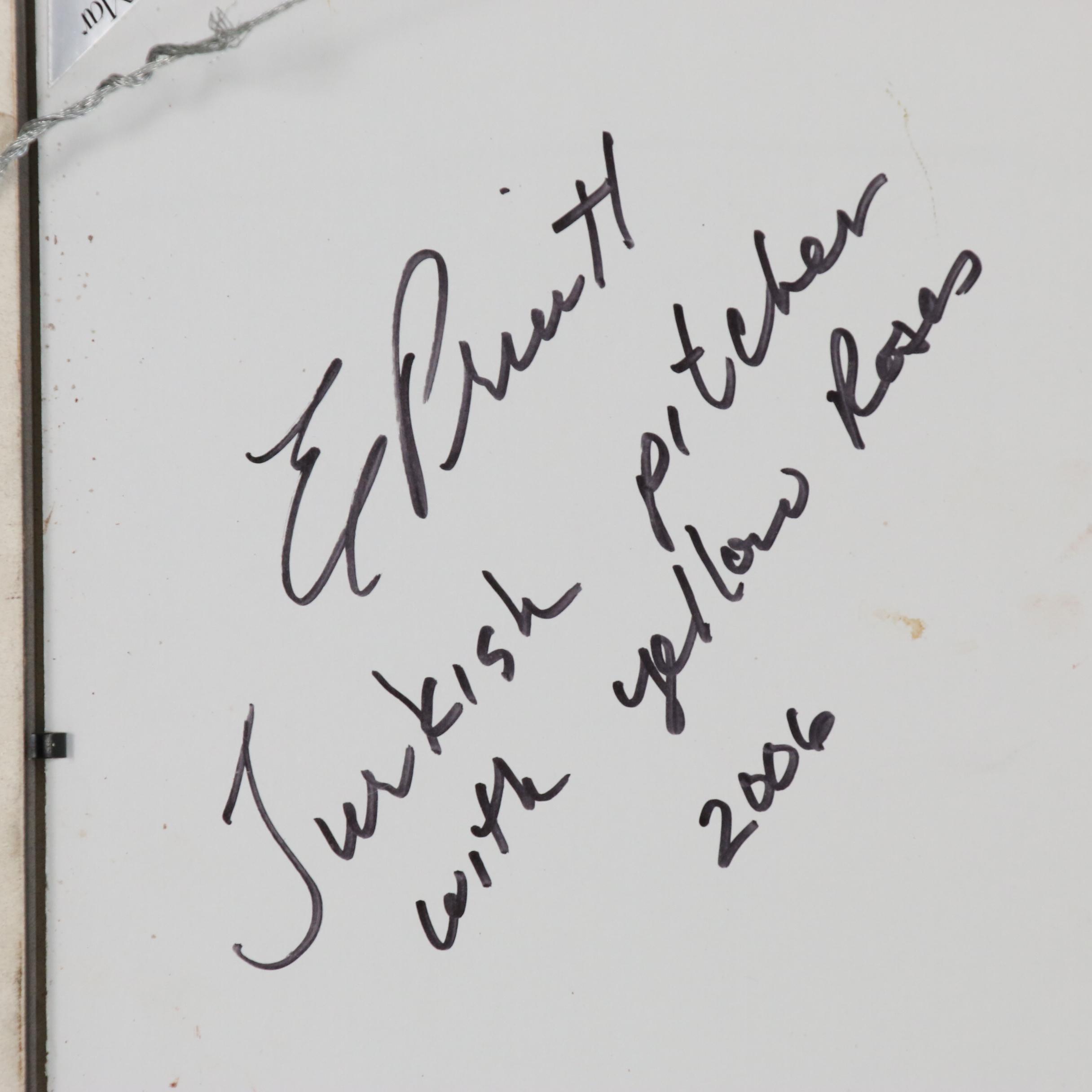 Elizabeth Robbins Oil Painting "Turkish Pitcher with Yellow Roses", 2006