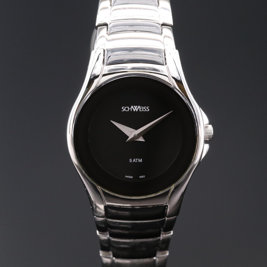 Schweiss Swiss Stainless Steel and Black PVD Wristwatch