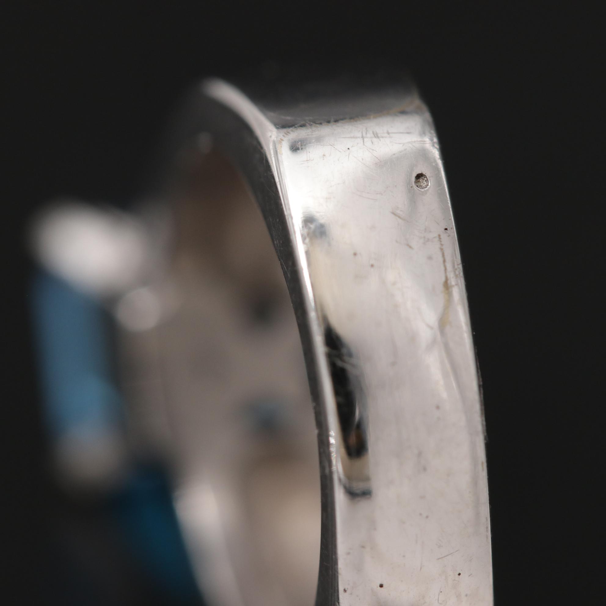 Linda Joslin Contemporary 18K White Gold 3.66 CT Blue Topaz Ring