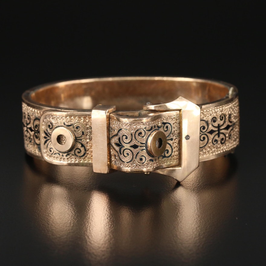 Victorian Taille D'Épargne Buckle Bracelet