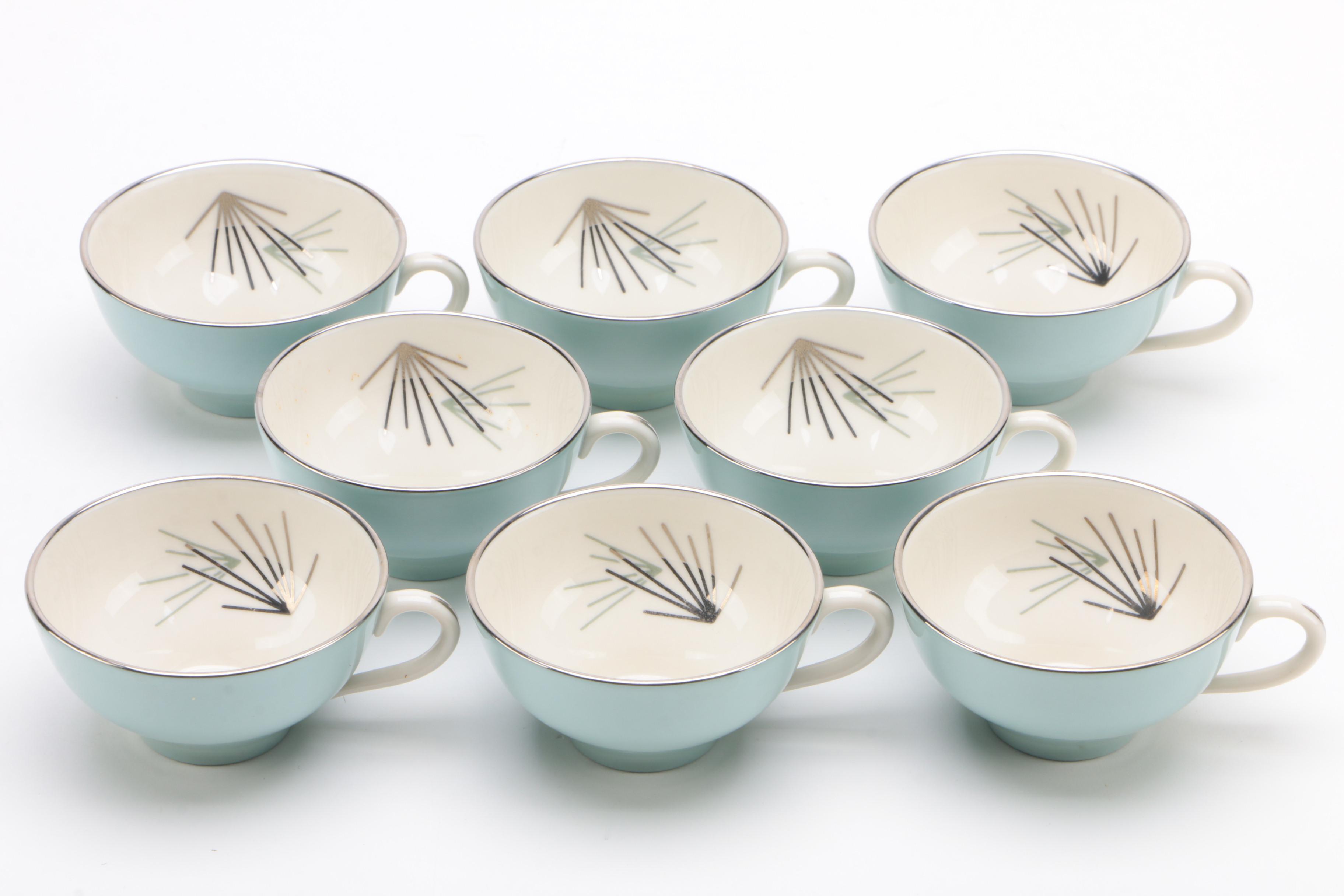 Franciscan "Silver Pine" Bone China Dinnerware, Mid Century