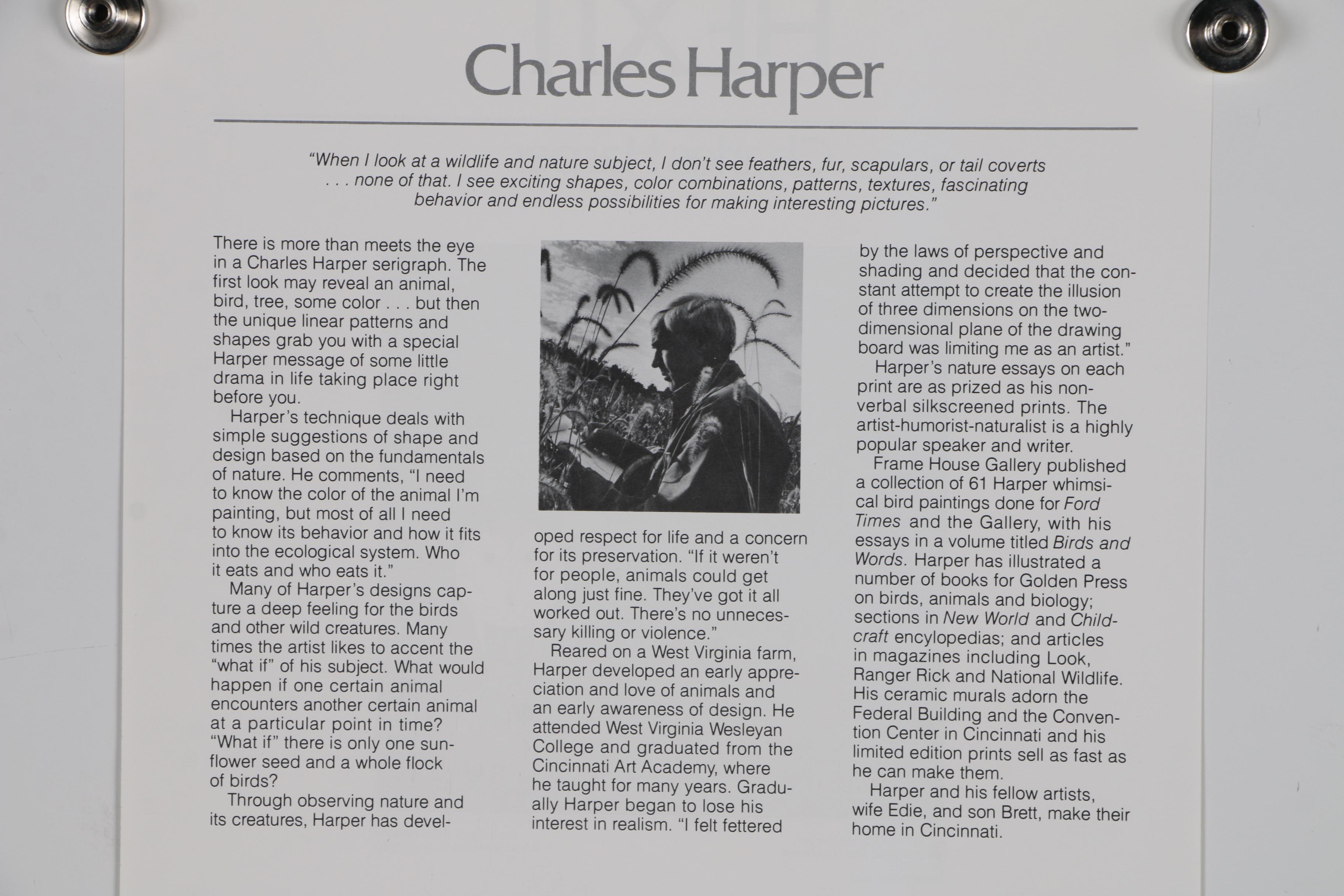 Charley Harper Serigraph "Hexit", 1980