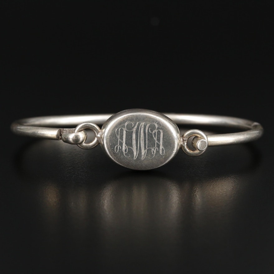 Sterling Silver Monogram Bracelet