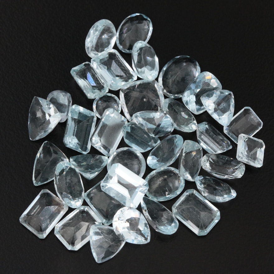 Loose 41.77 CTW Aquamarine Gemstones