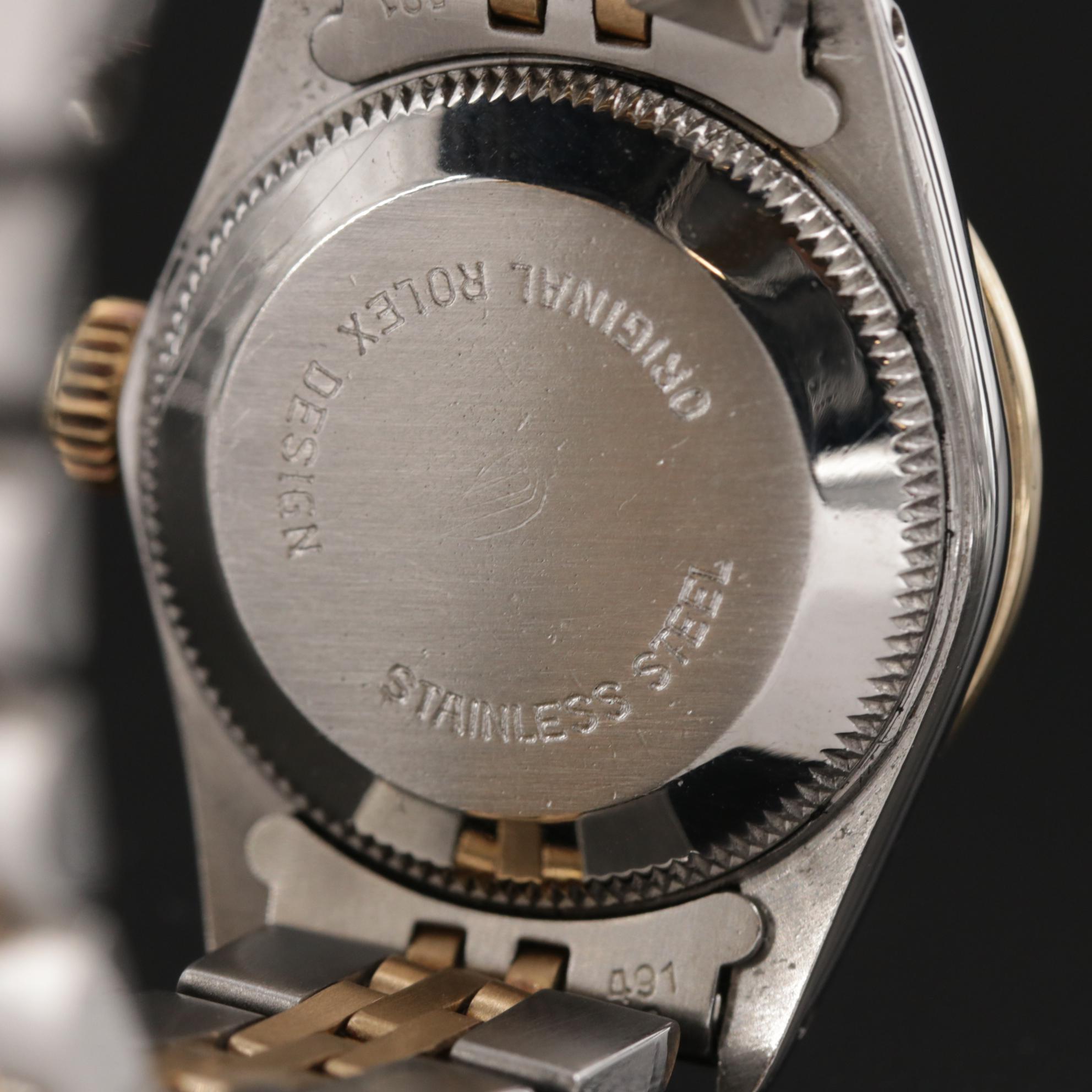 Rolex Oyster Perpetual Stainless Steel and 18K Gold Diamond Watch, 1984