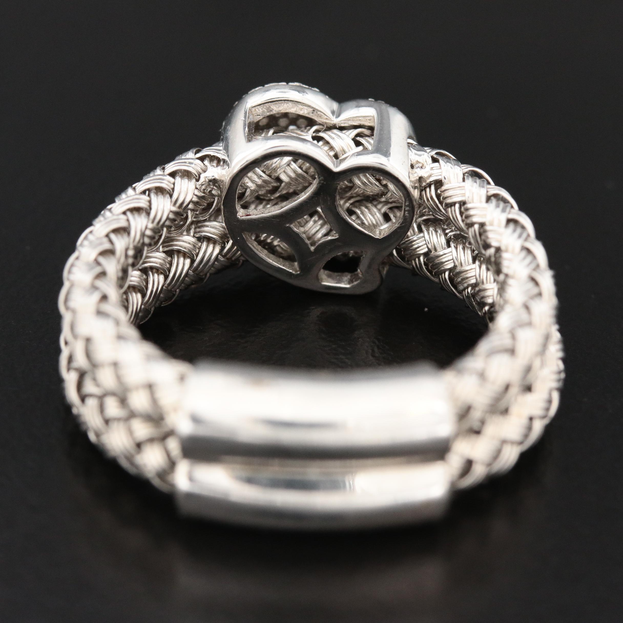 EFFY Sterling Silver Diamond Heart Ring
