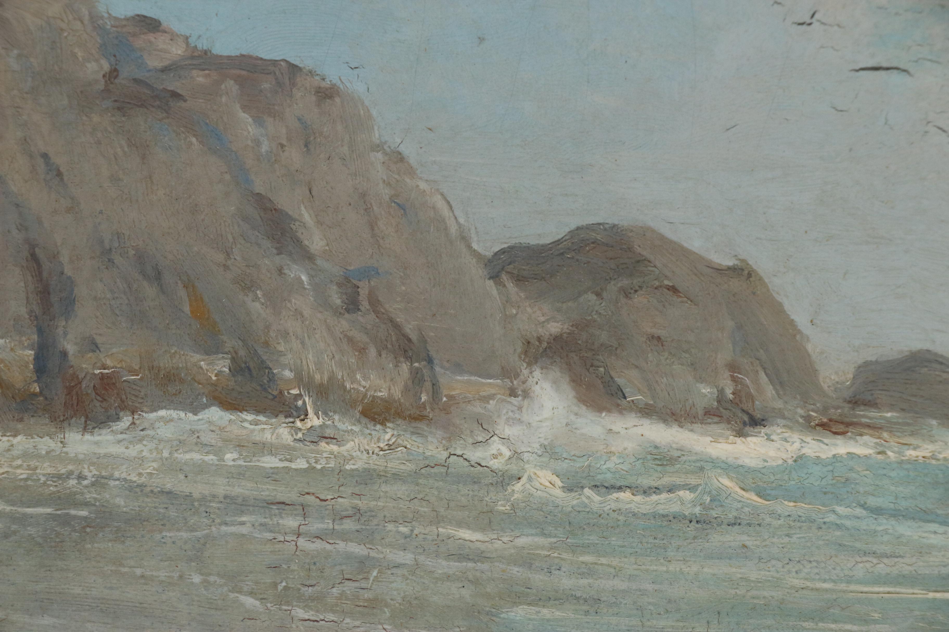 John Prentiss Benson Beachside Oil Painting, 1923