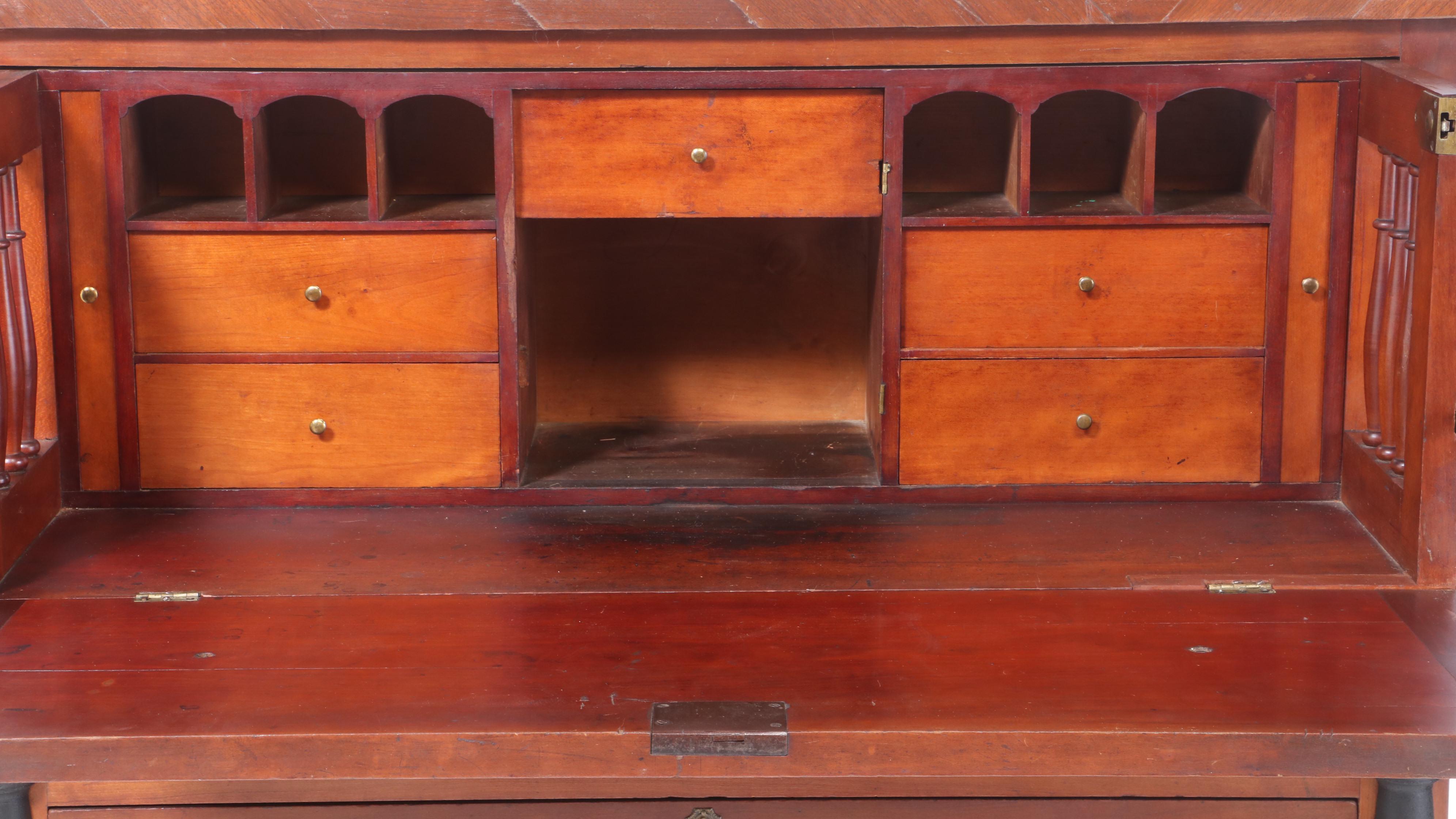 American Late Federal Cherry Butler's Chest, Early 19th Century