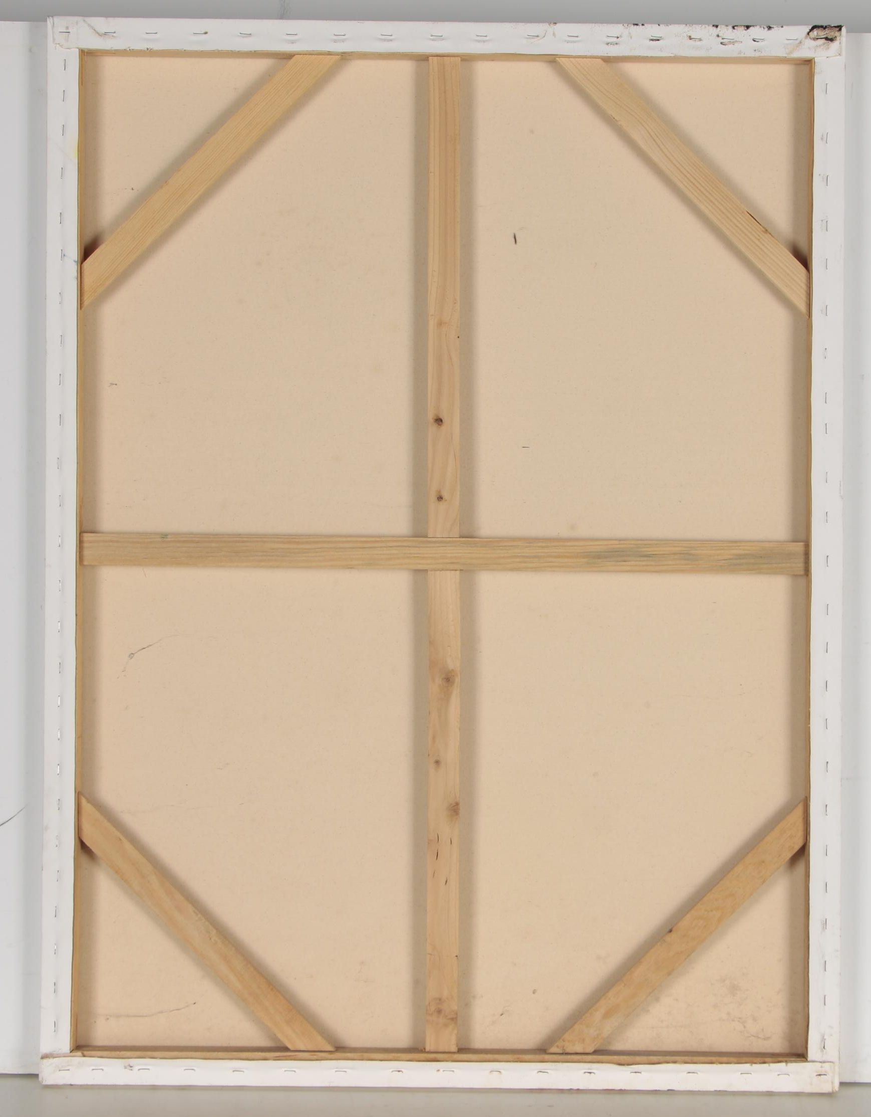 Philip the Transplant Monumental Mixed Media Painting with Tar "Cubist Dancer"