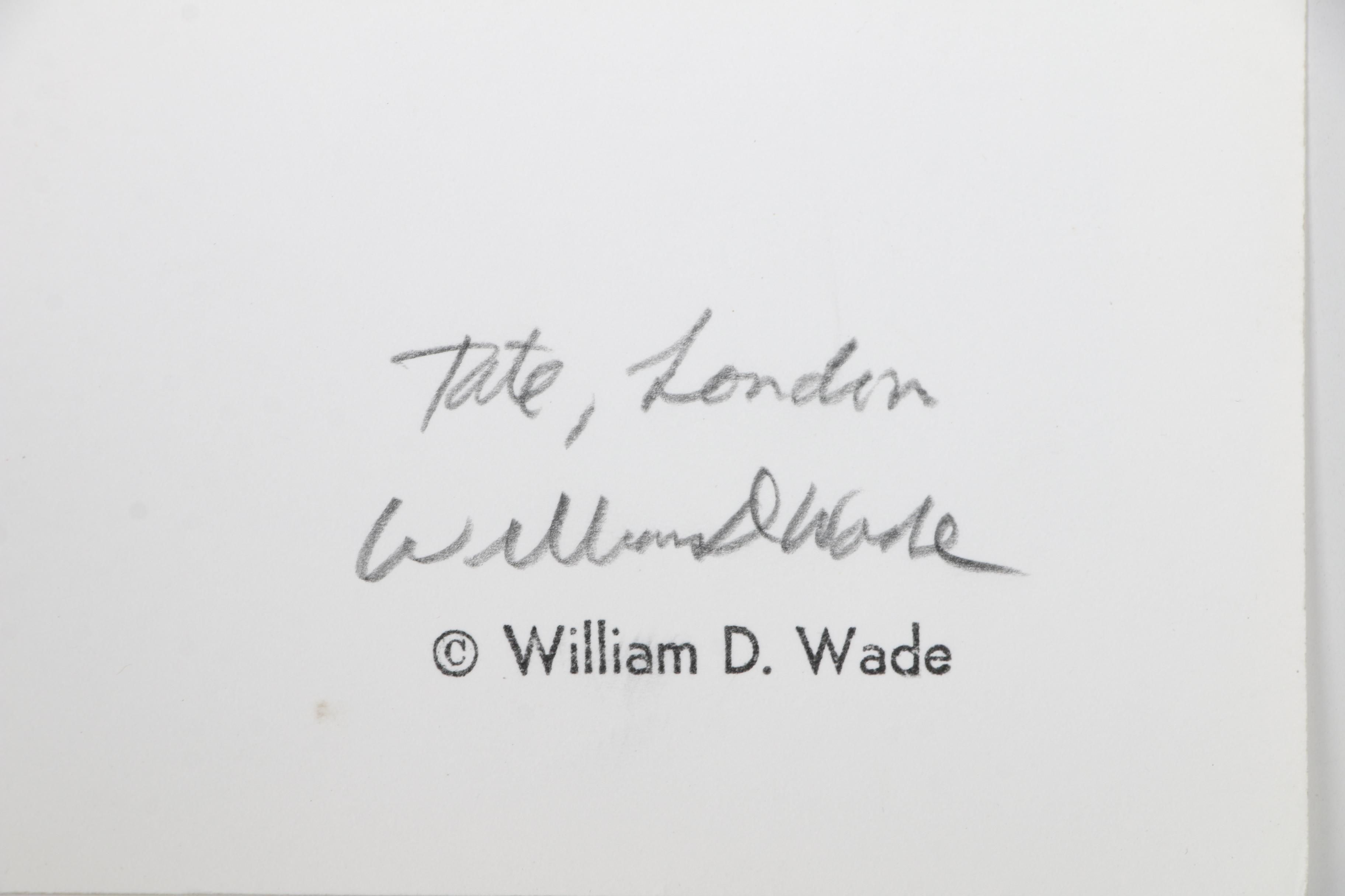 William D. Wade Silver Gelatin Photograph "Tate, London"