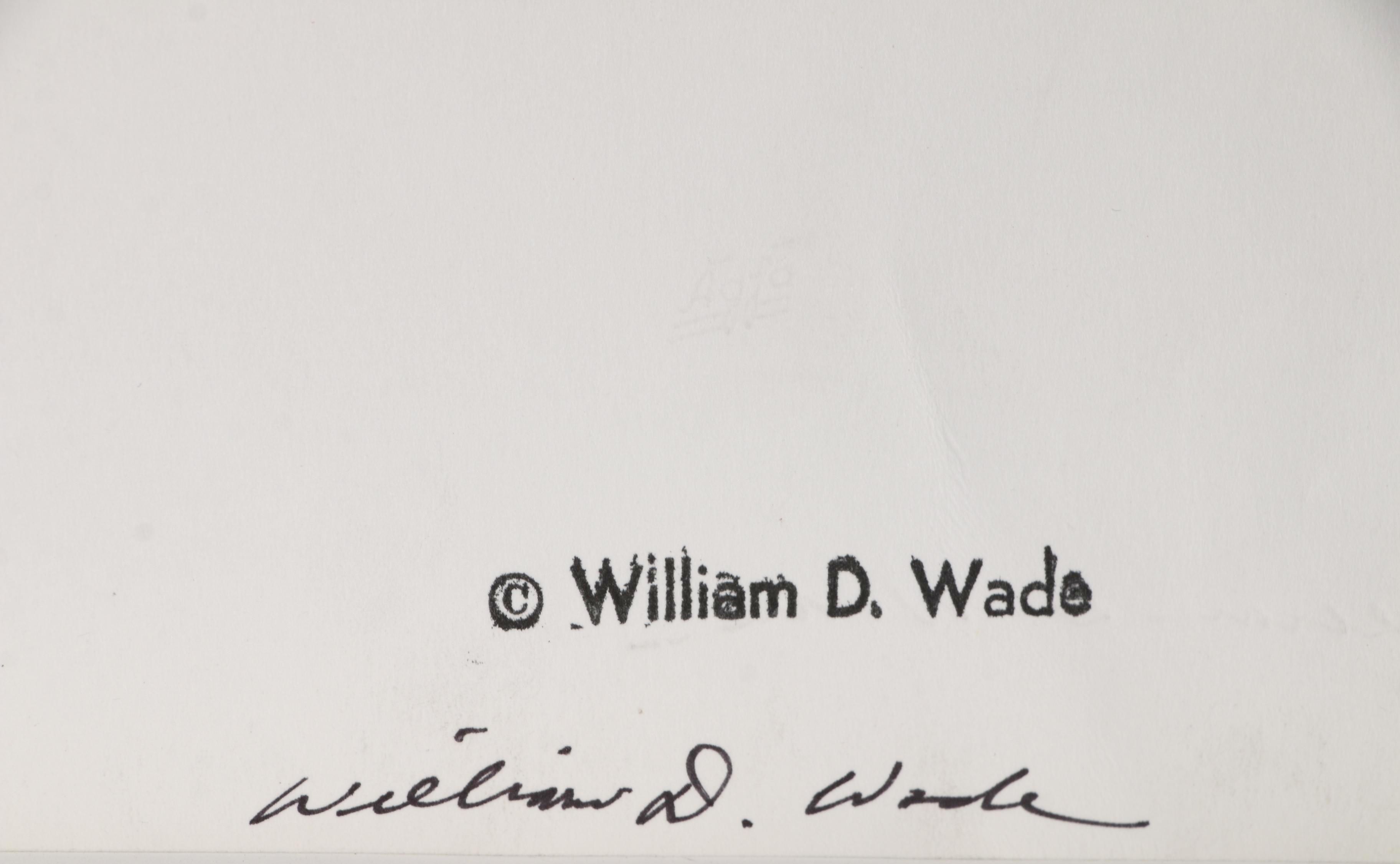 William D. Wade Silver Gelatin Photograph "Teaching a Lesson"