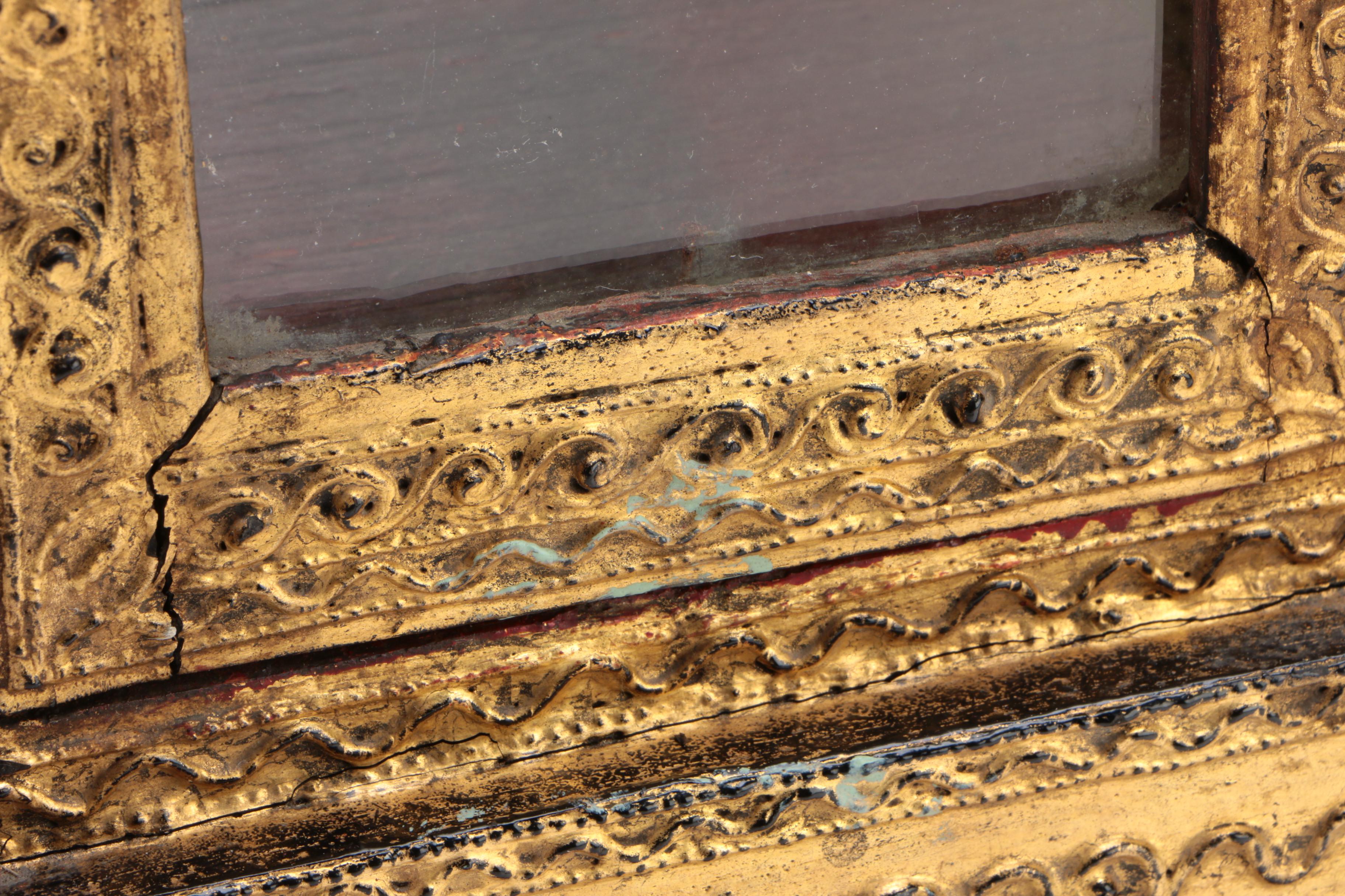 Thai Mandalay-Style Gilt and Glass-Decorated Tabletop Display Case