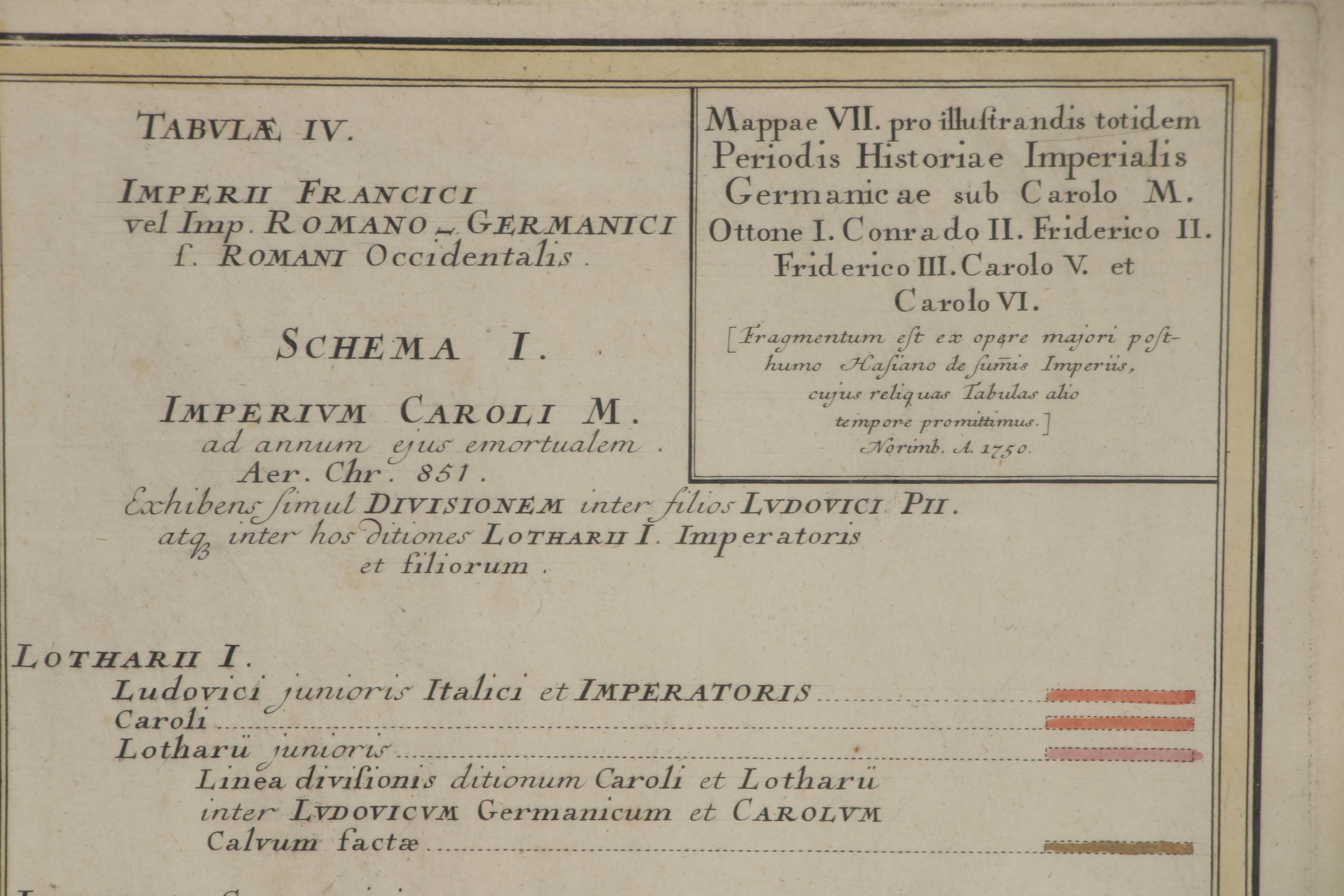 Homann Heirs Engraved Map of Holy Roman Empire under Charles V, circa 1750