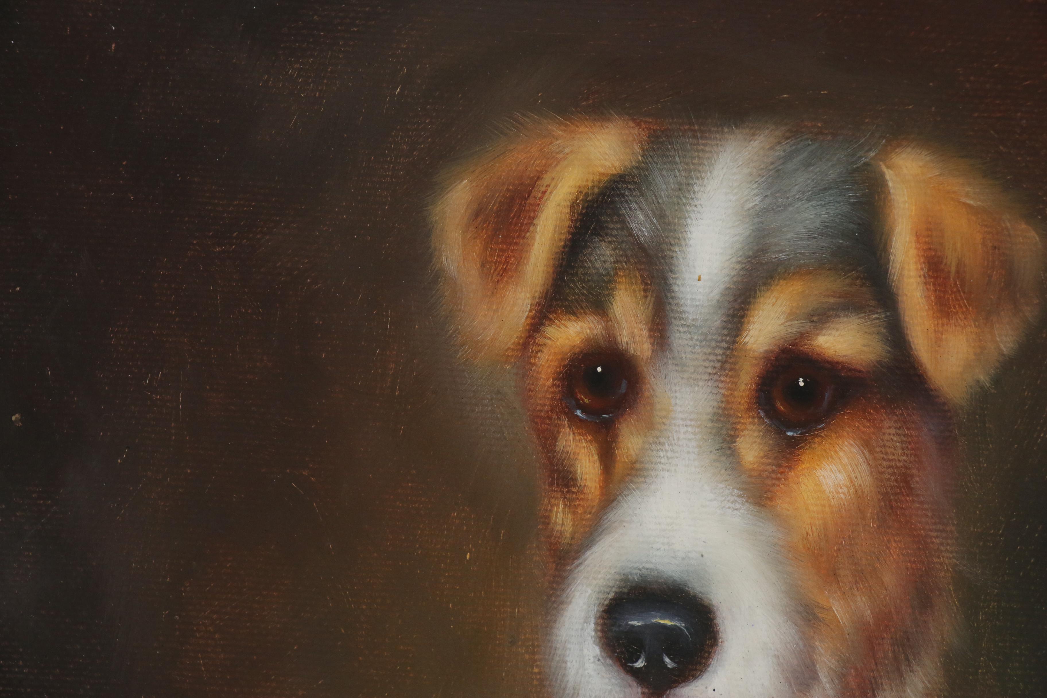 Anthropomorphic Dog Oil Painting