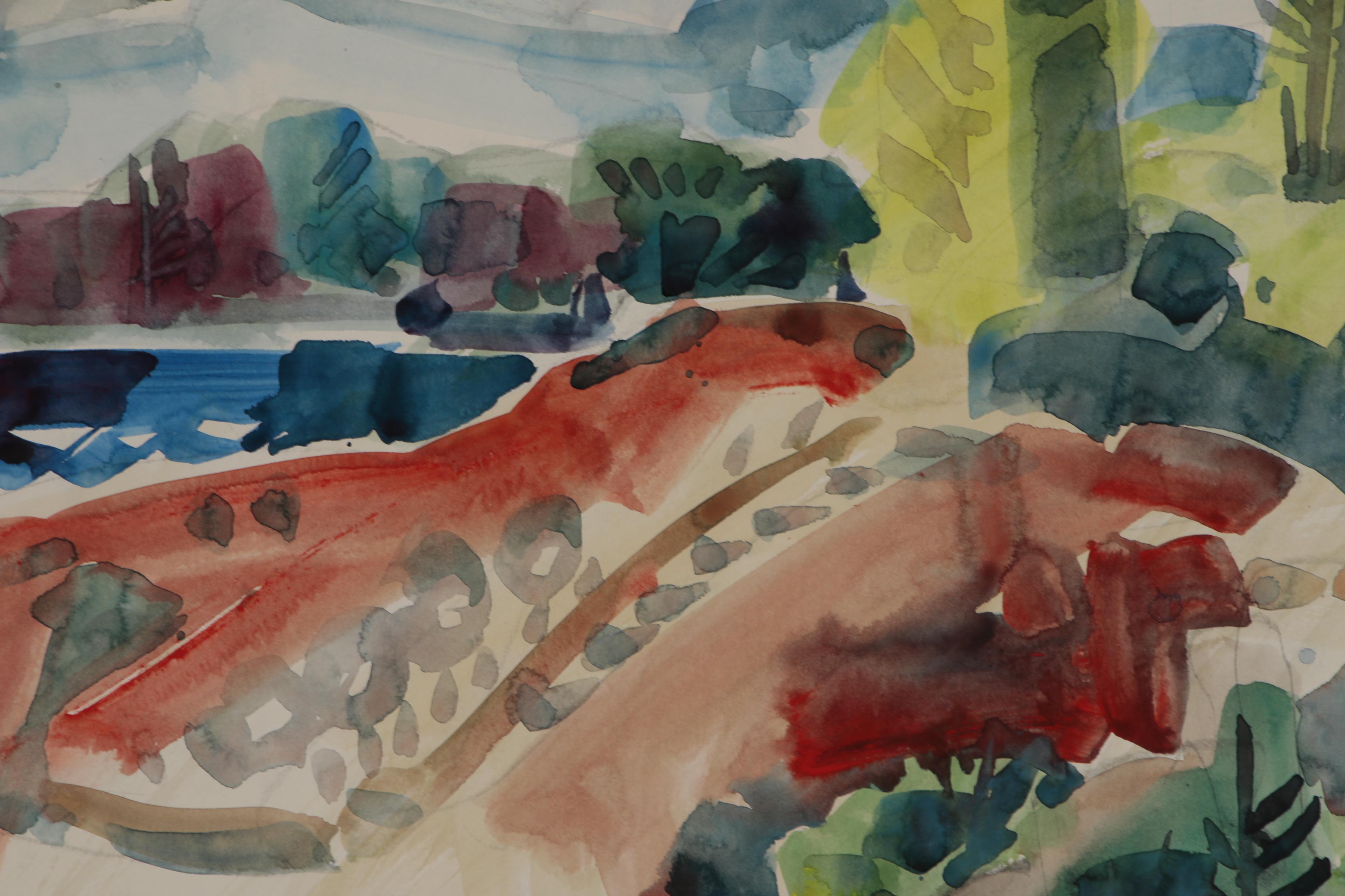 Jack Meanwell Abstract Watercolor Painting