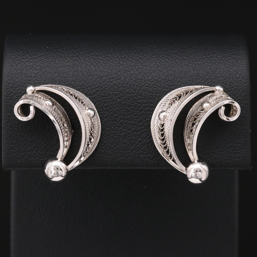 Sterling Silver Filigree Earrings