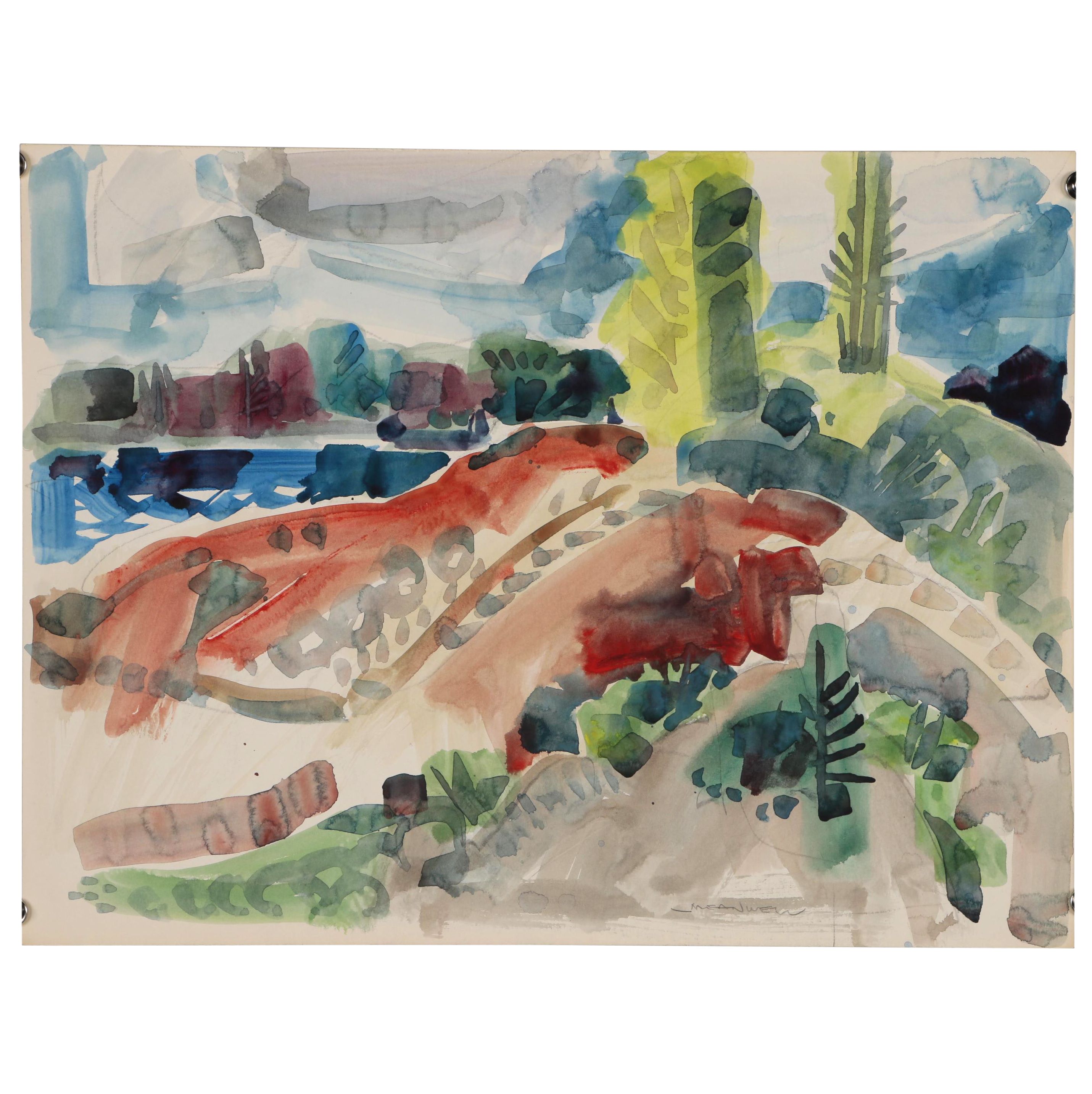 Jack Meanwell Abstract Watercolor Painting