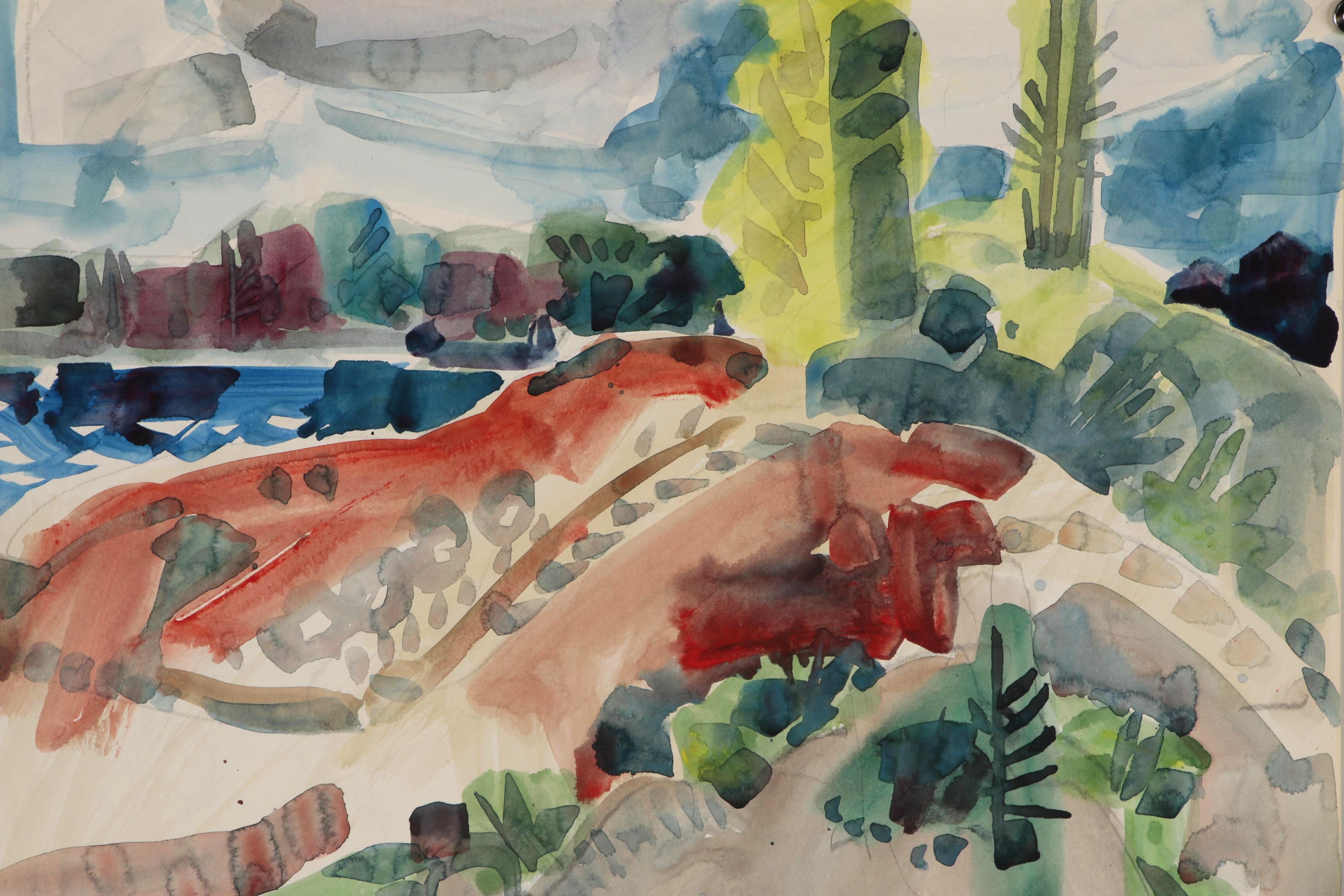 Jack Meanwell Abstract Watercolor Painting