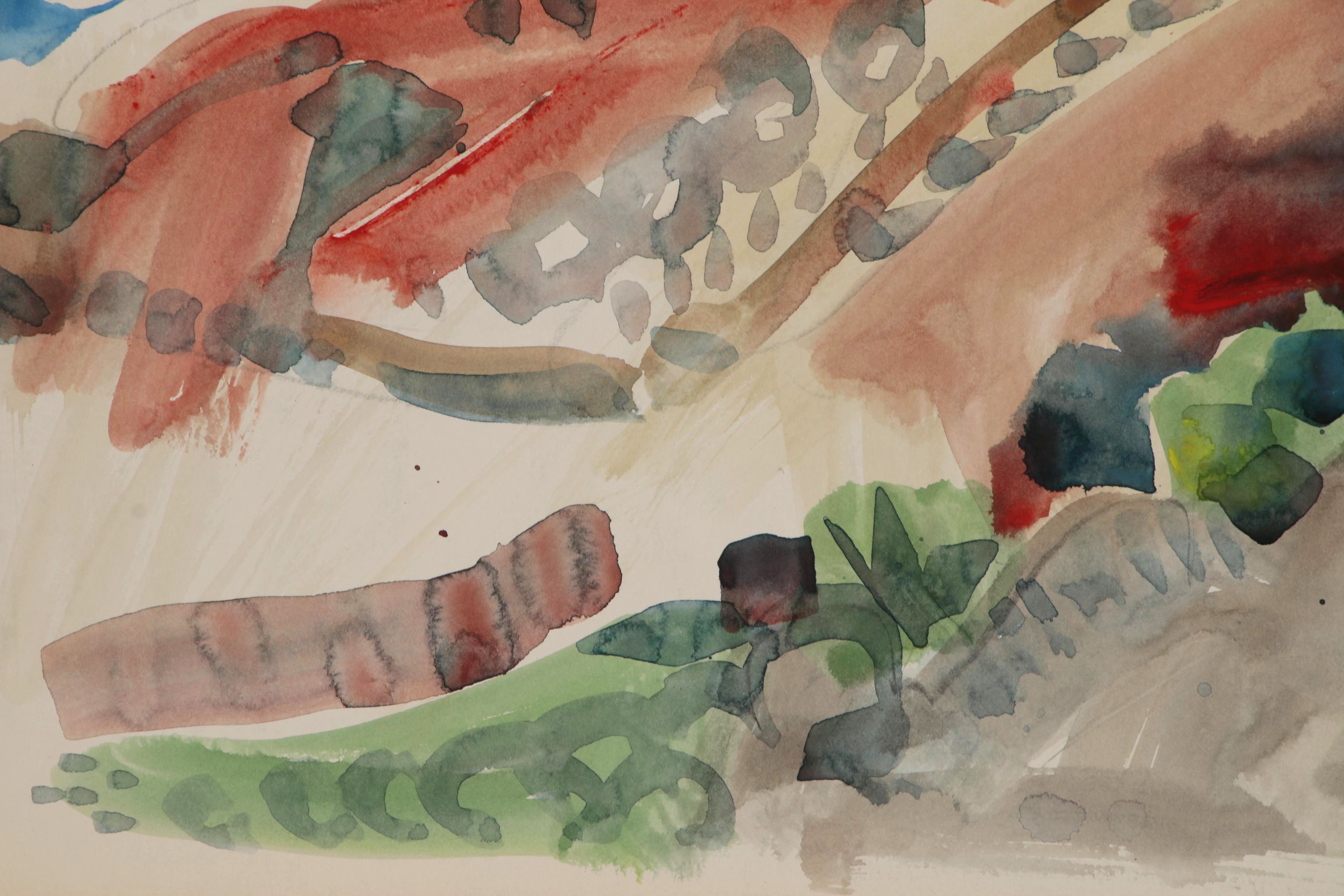 Jack Meanwell Abstract Watercolor Painting