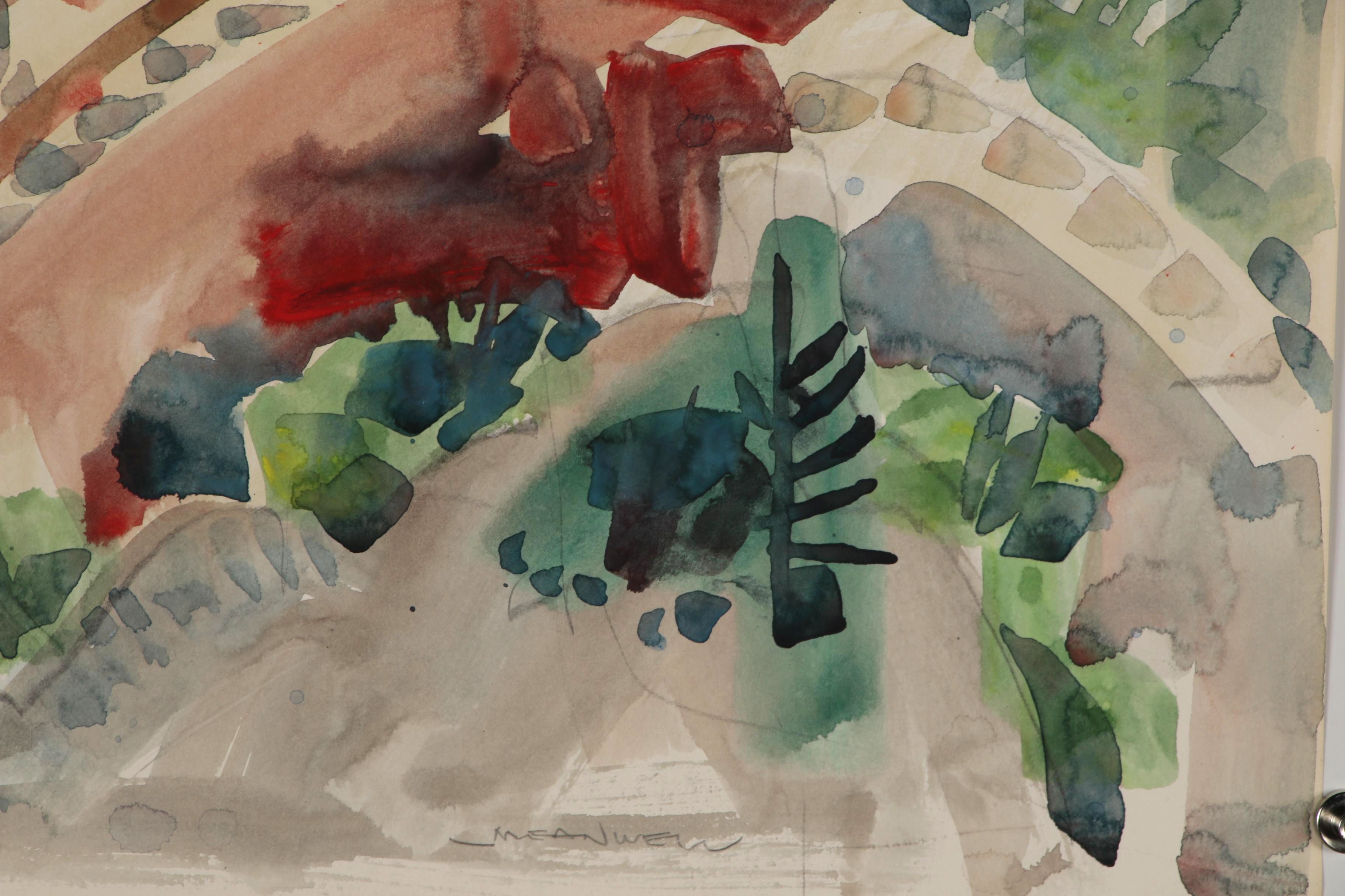 Jack Meanwell Abstract Watercolor Painting