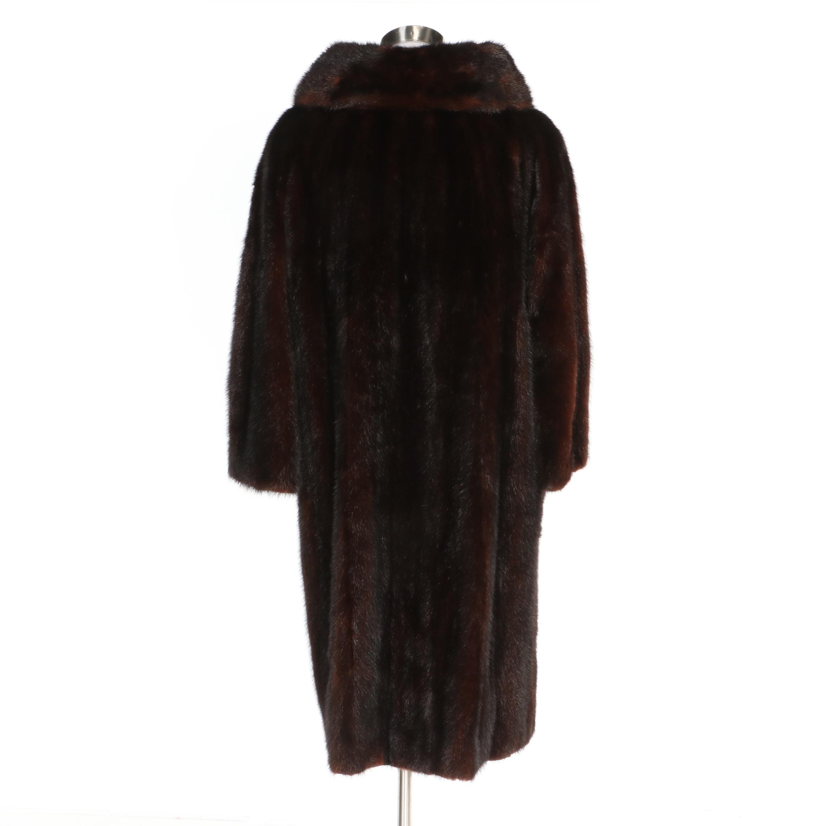Mahogany Mink Fur Coat from Jordan Marsh of Boston, Vintage