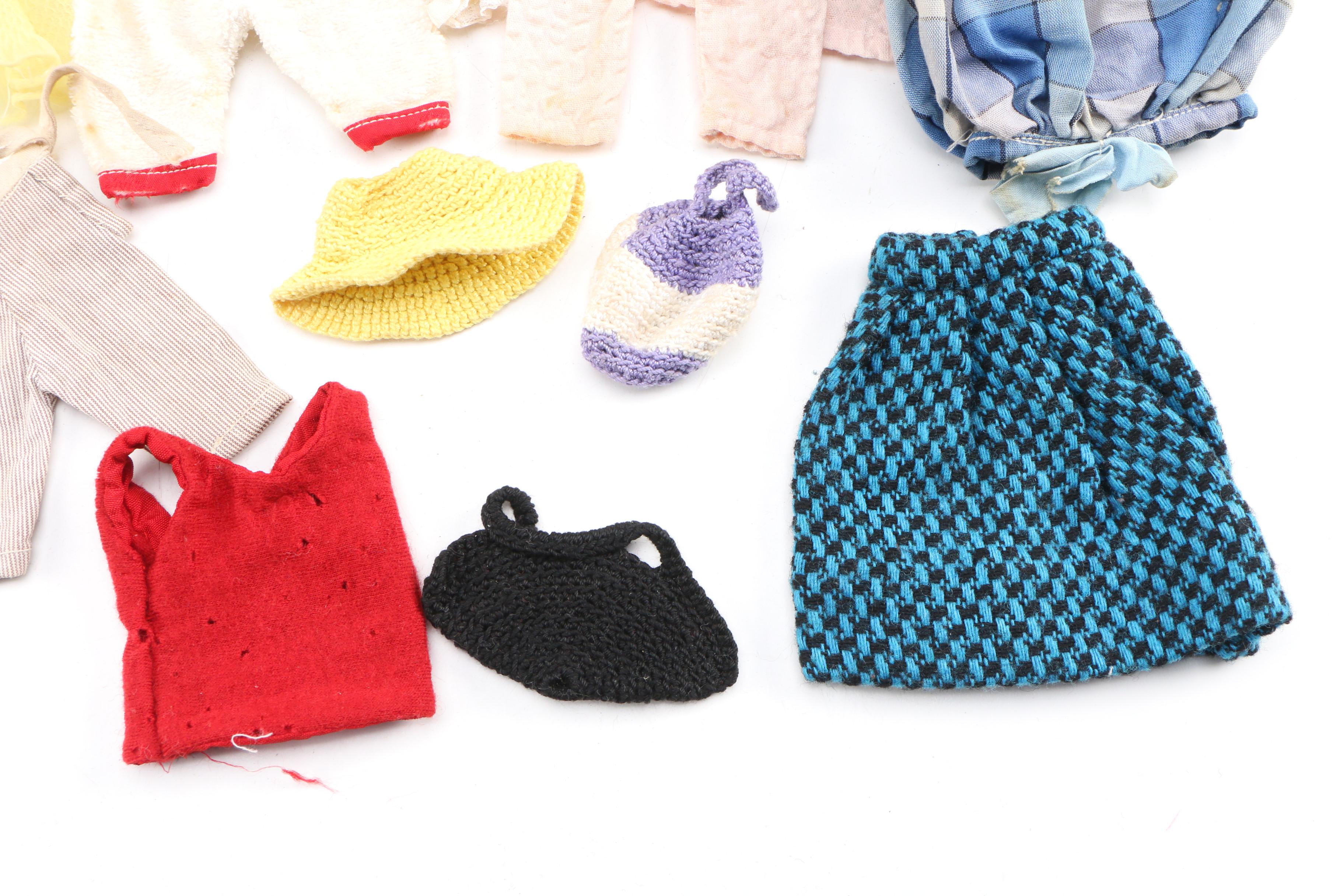 Mattel Barbie and Ken Dolls with Clothing and Carrying Case, 1960s