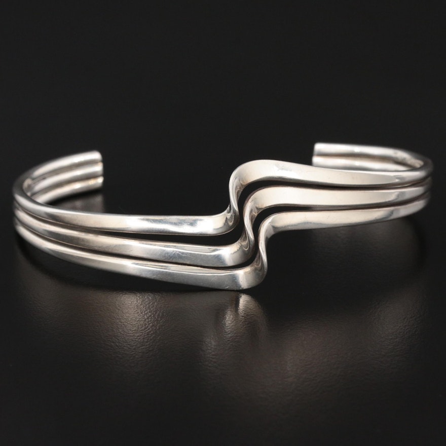 Taxco Mexico Sterling Wave Bracelet