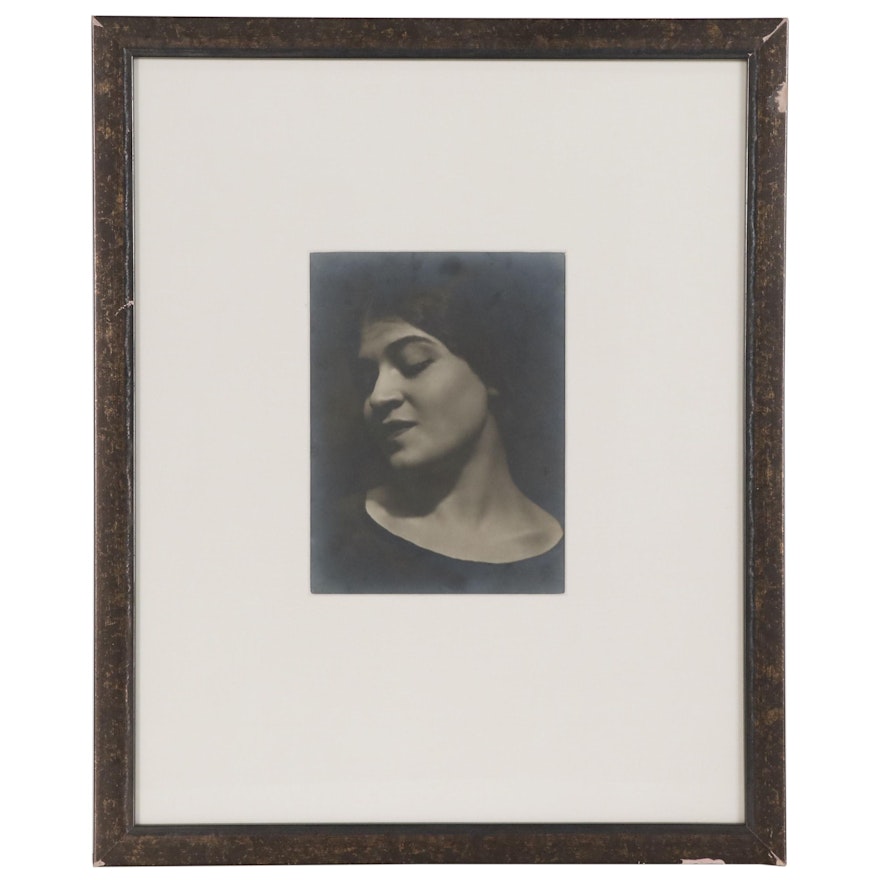 Edward Weston Platinum Print Photograph "Tina Reciting", 1924