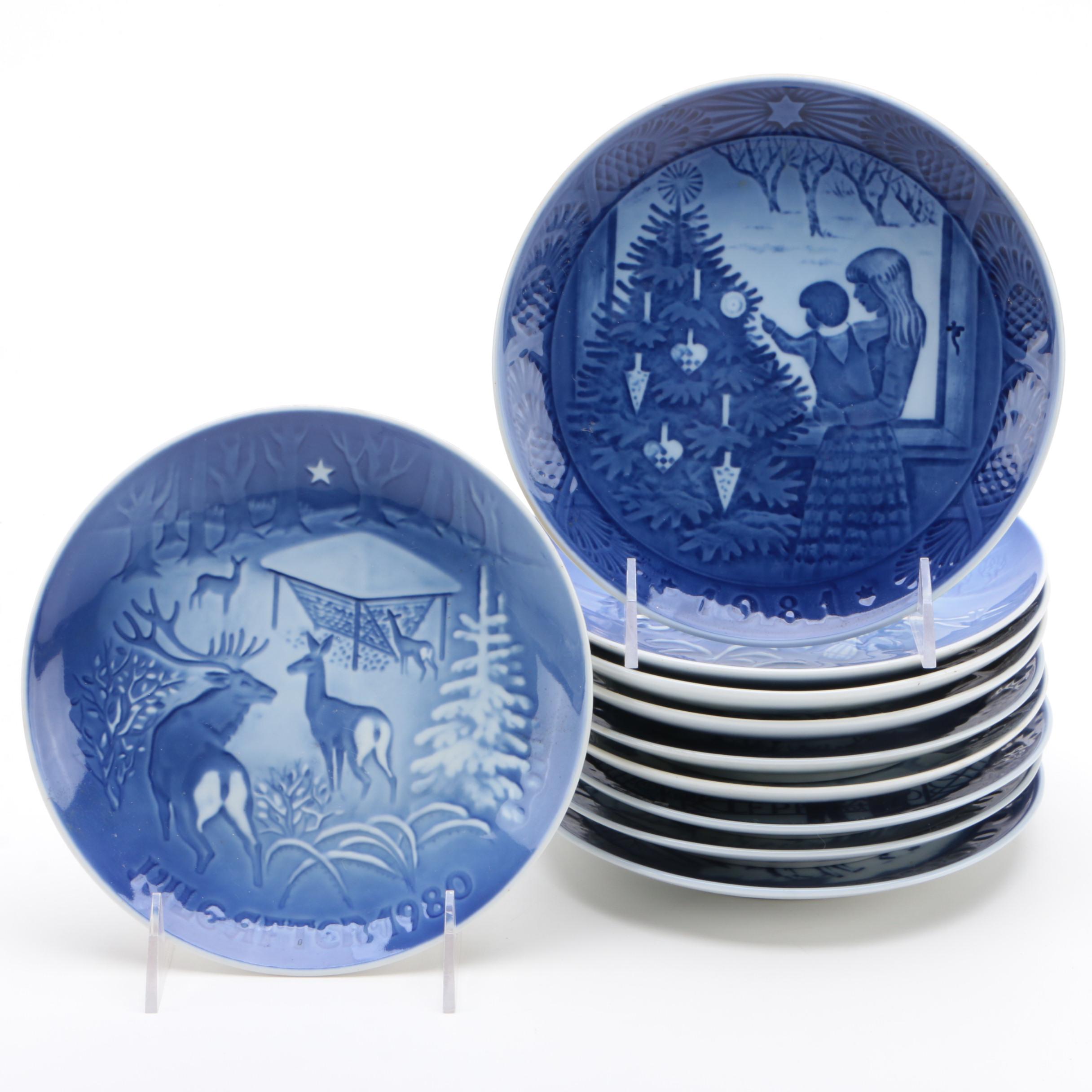 Bing & Grøndahl and Royal Copenhagen Annual Christmas Plates, 1980–1990