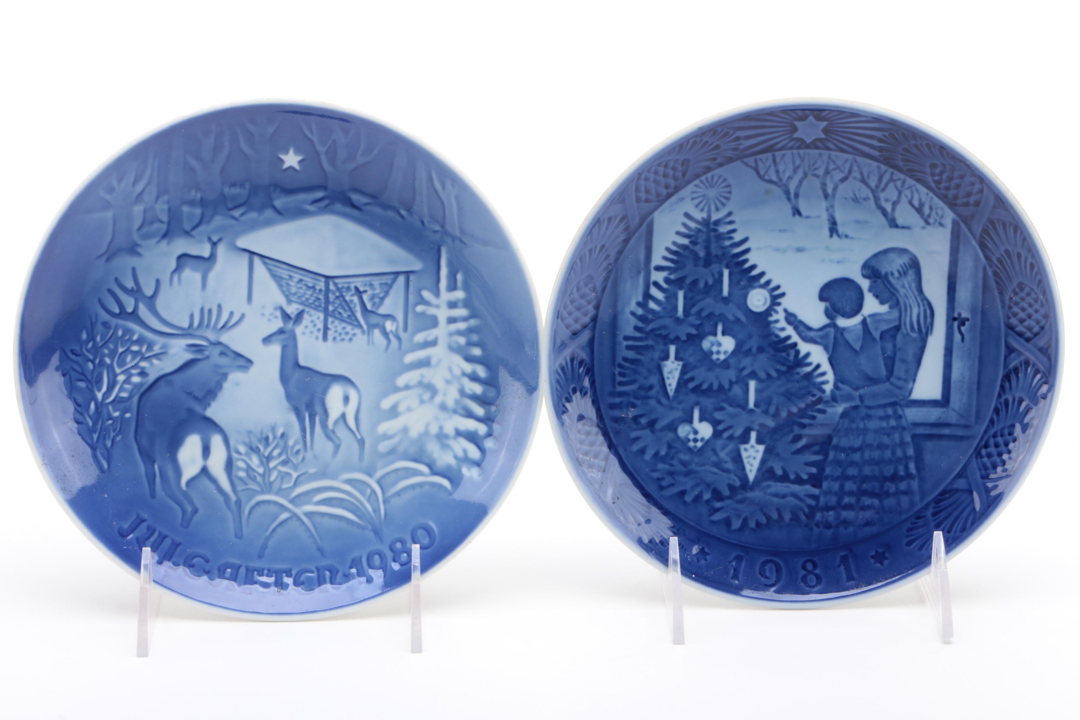 Bing & Grøndahl and Royal Copenhagen Annual Christmas Plates, 1980–1990