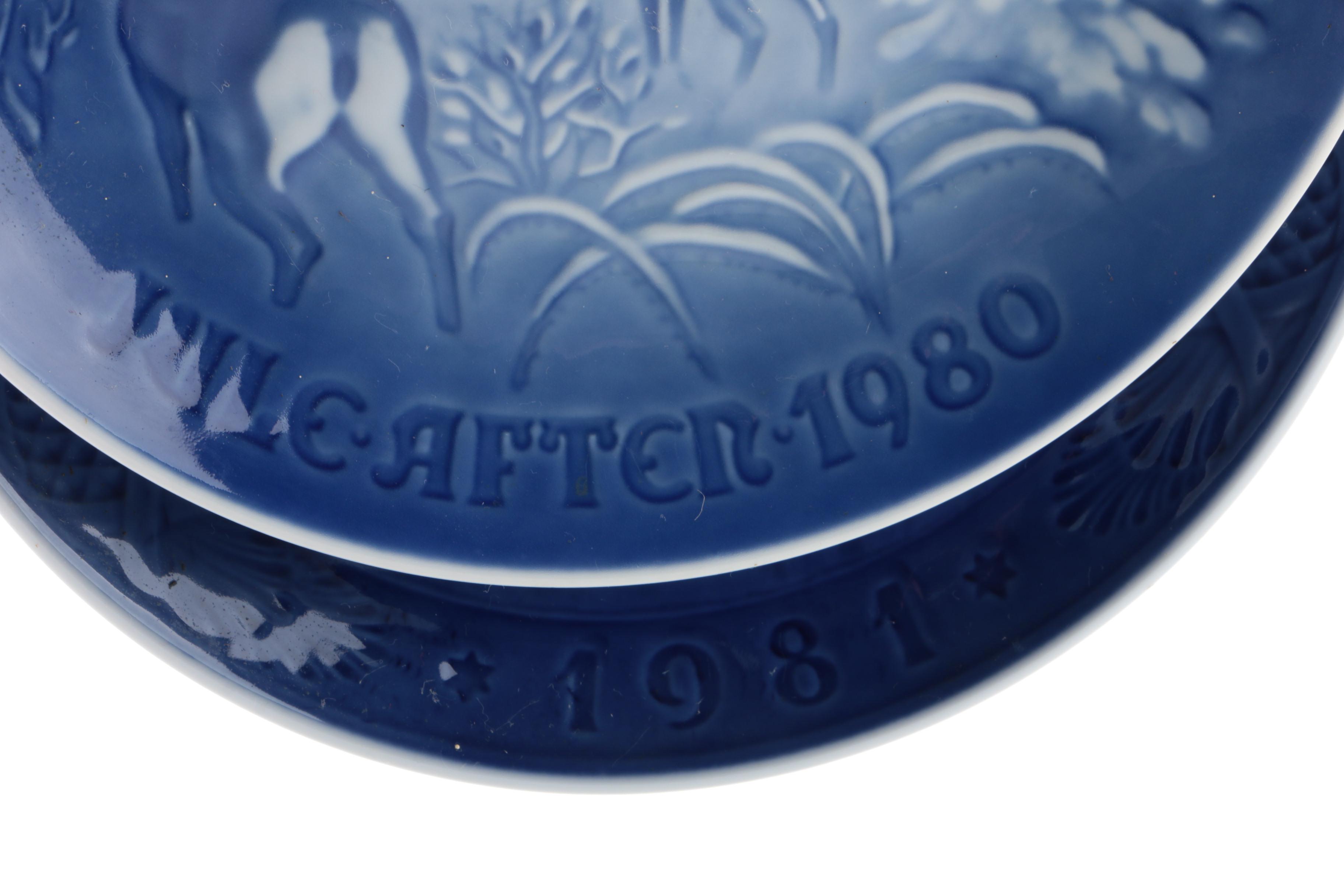 Bing & Grøndahl and Royal Copenhagen Annual Christmas Plates, 1980–1990