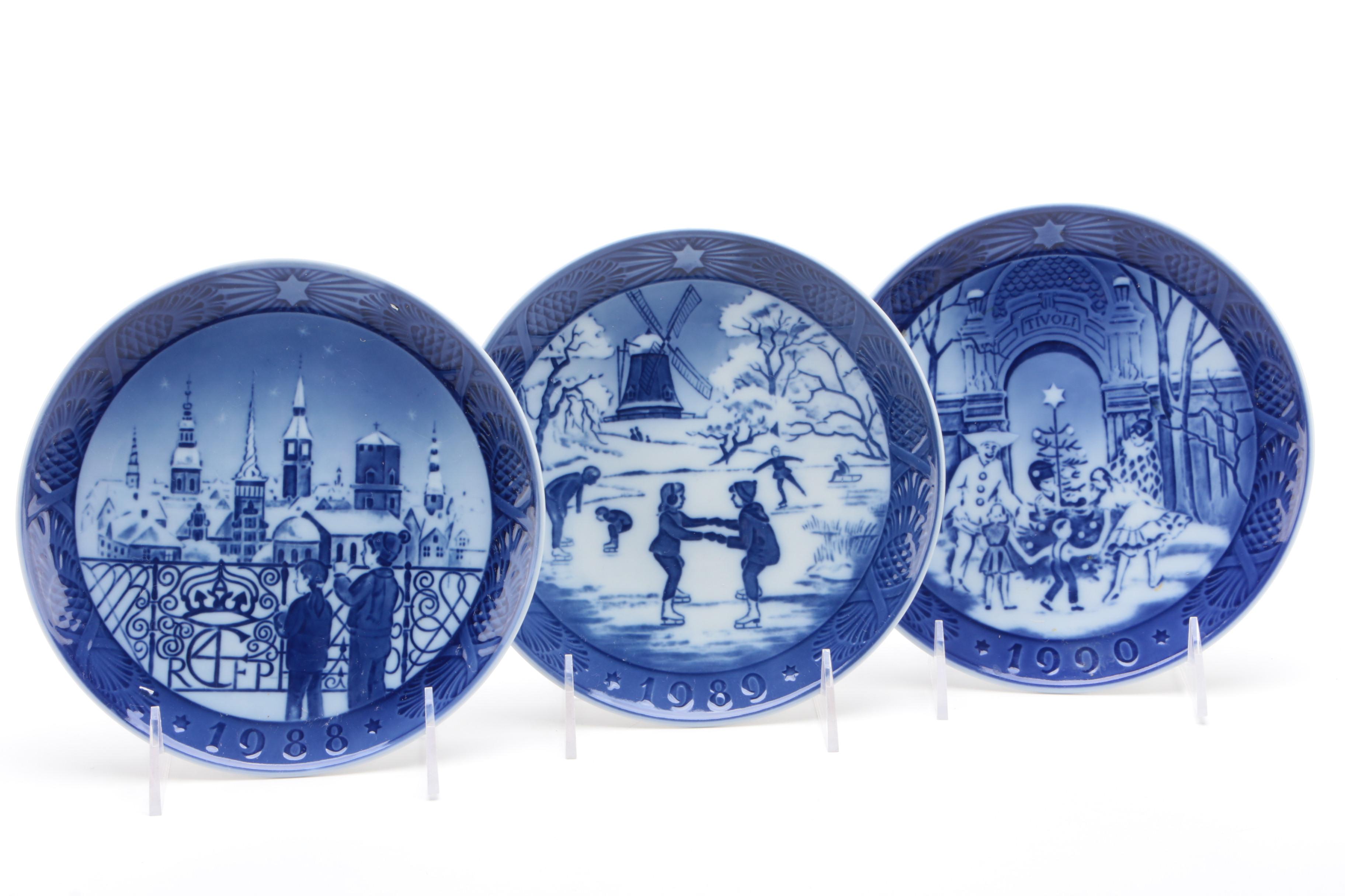Bing & Grøndahl and Royal Copenhagen Annual Christmas Plates, 1980–1990