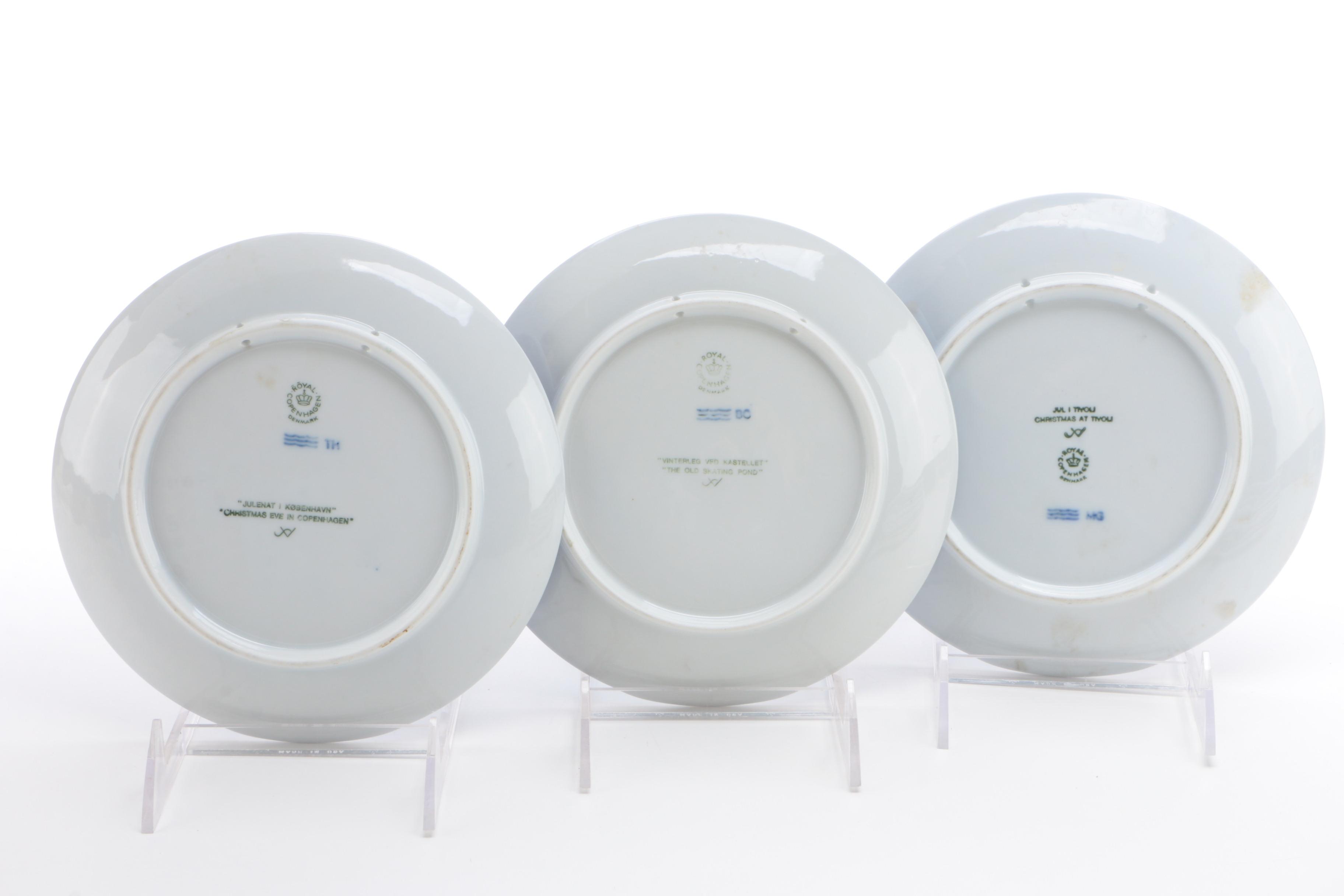 Bing & Grøndahl and Royal Copenhagen Annual Christmas Plates, 1980–1990