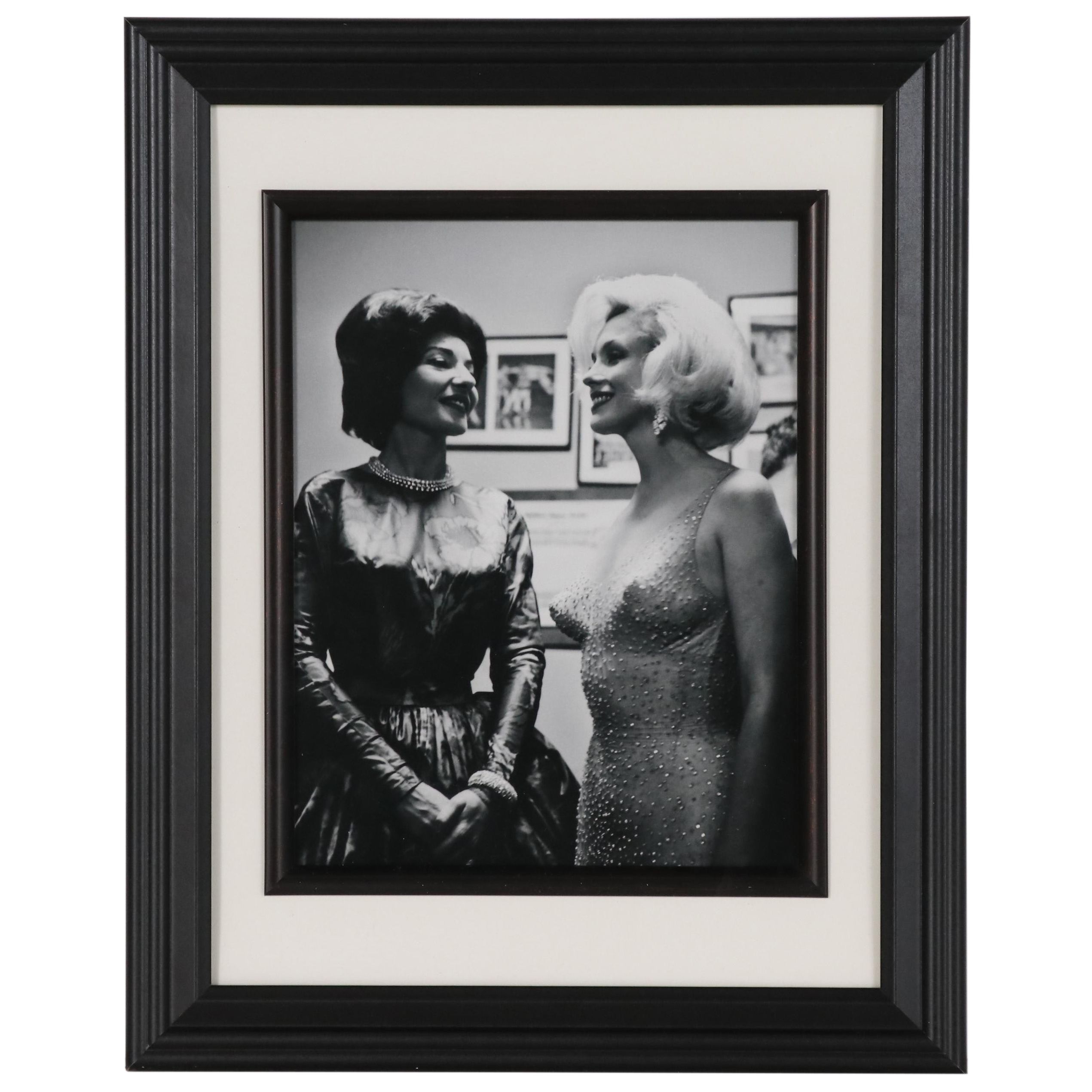 Victor Helou Silver Gelatin Photograph "Maria Callas and Marilyn Monroe"